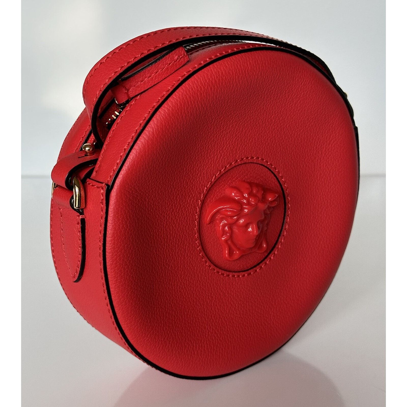 Versace Versace Medusa Head Leather Round Red Crossbody Bag DBFI050 Size ONE SIZE - 2 Thumbnail