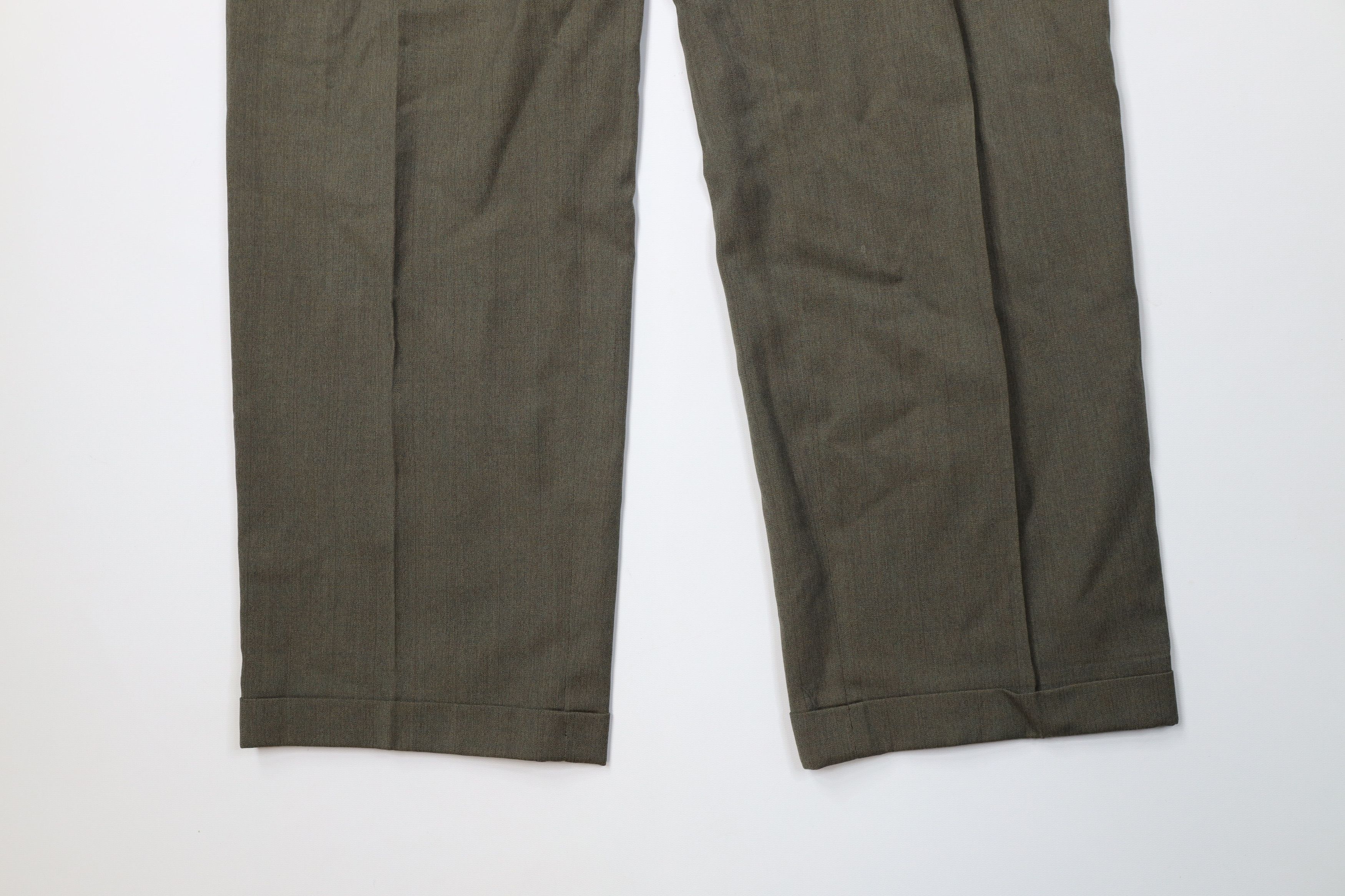 Vintage Vintage 70s Streetwear Wool Blend Wide Leg Chino Pants Size US 34 / EU 50 - 4 Thumbnail
