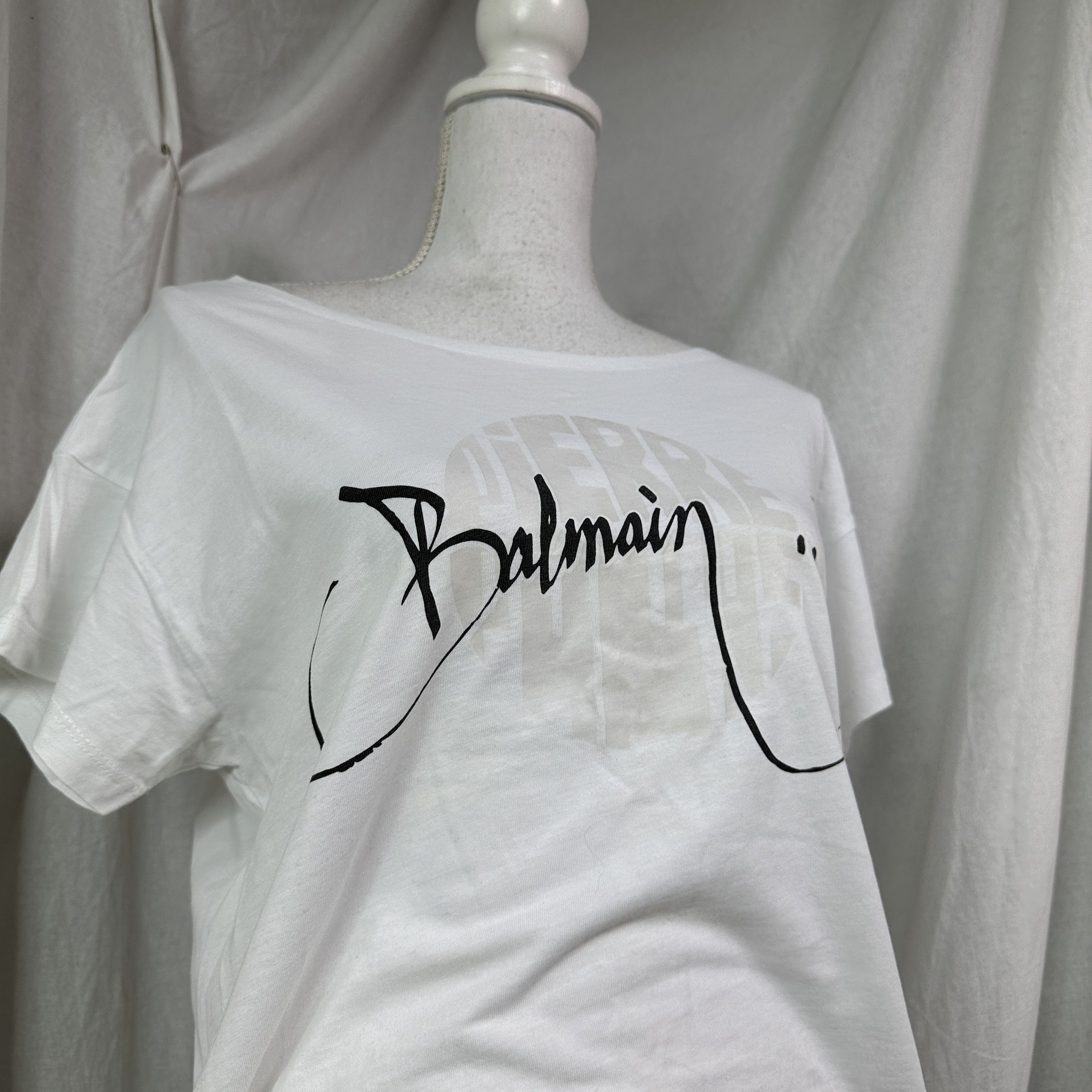 Balmain Vintage Streetwear Balmain Women's T-shirt Y2K Size M / US 6-8 / IT 42-44 - 6 Thumbnail