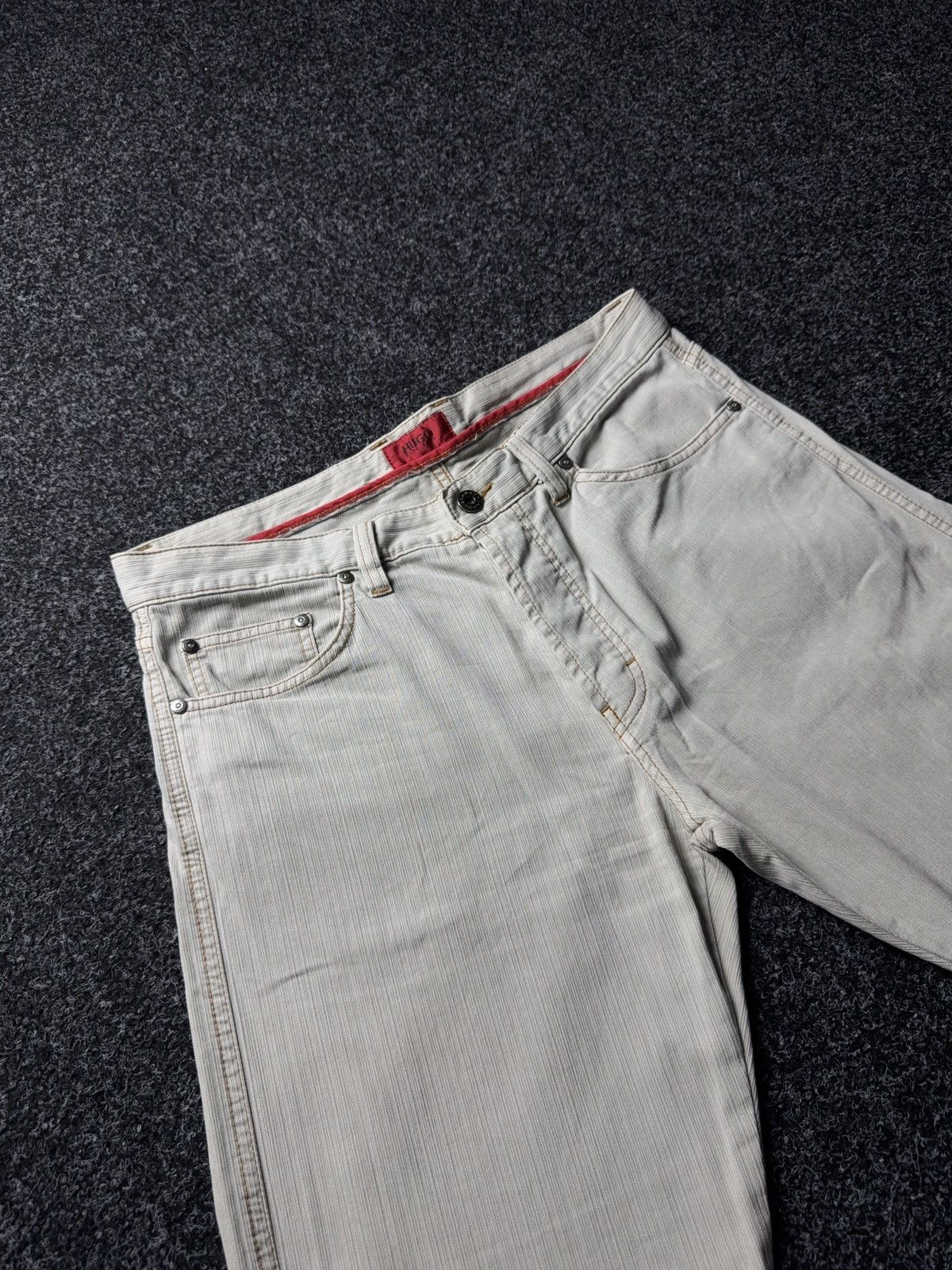 Hugo Boss Luxury 90s Retro Y2K Vintage HUGO BOSS Ivory Jeans Straight Size US 34 / EU 50 - 6 Thumbnail