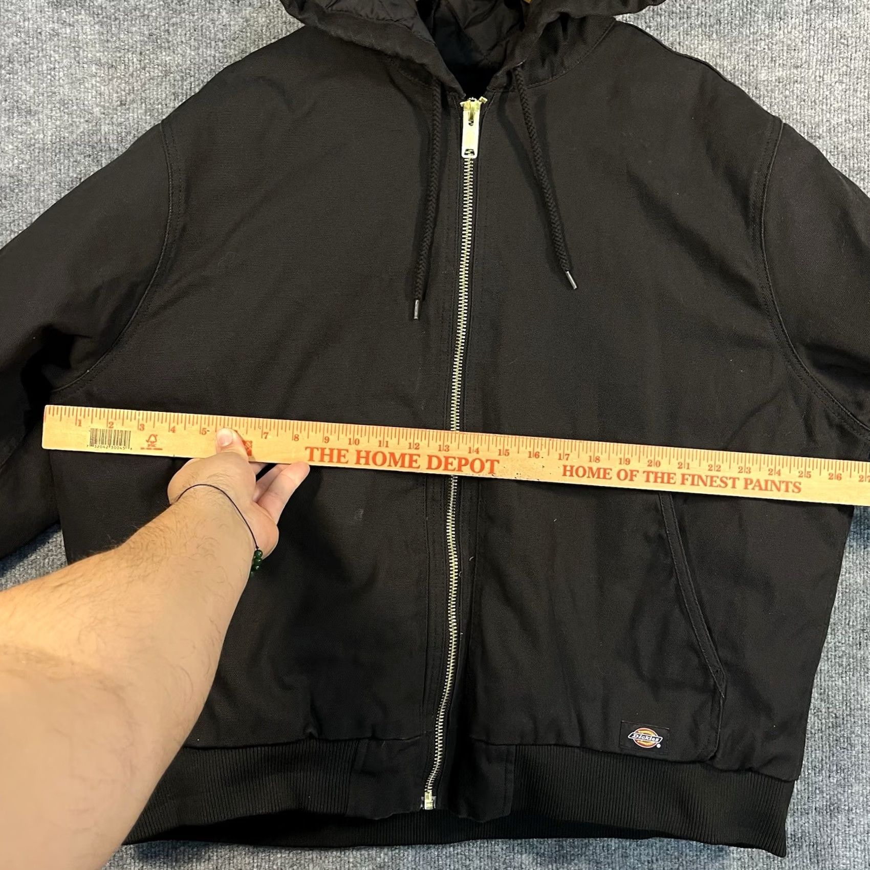 Dickies Dickies Jacket Mens XL Black Canvas Hooded Full Zip Bomber Workwear Streetwear Grunge Retro Hip Hop Detroit Vtg Size US XL / EU 56 / 4 - 4 Thumbnail