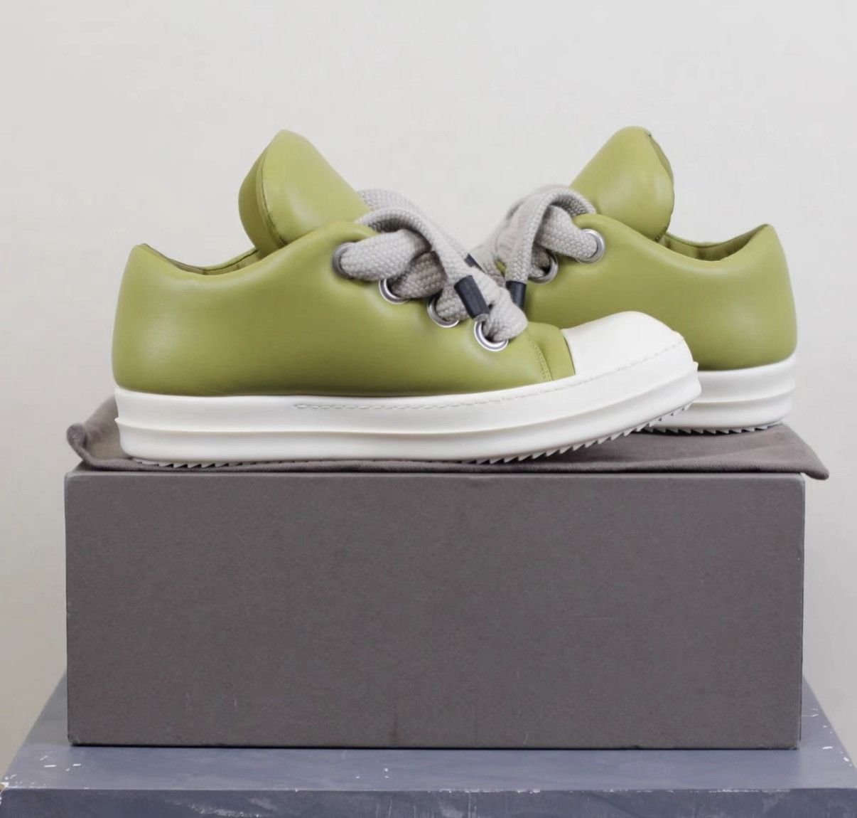 Rick Owens Rick Owens Mainline Lambskin Thick-Lace Puffer Sneakers Size US 8 / EU 41 - 4 Thumbnail