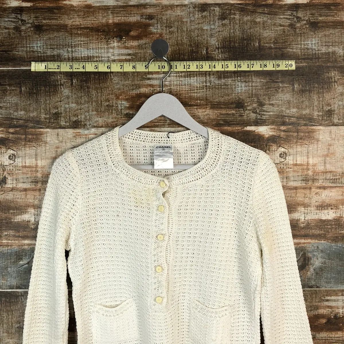 Chanel DL Chanel vintage crochet White Knitwear #A1717 Size XS / US 0-2 / IT 36-38 - 3 Thumbnail