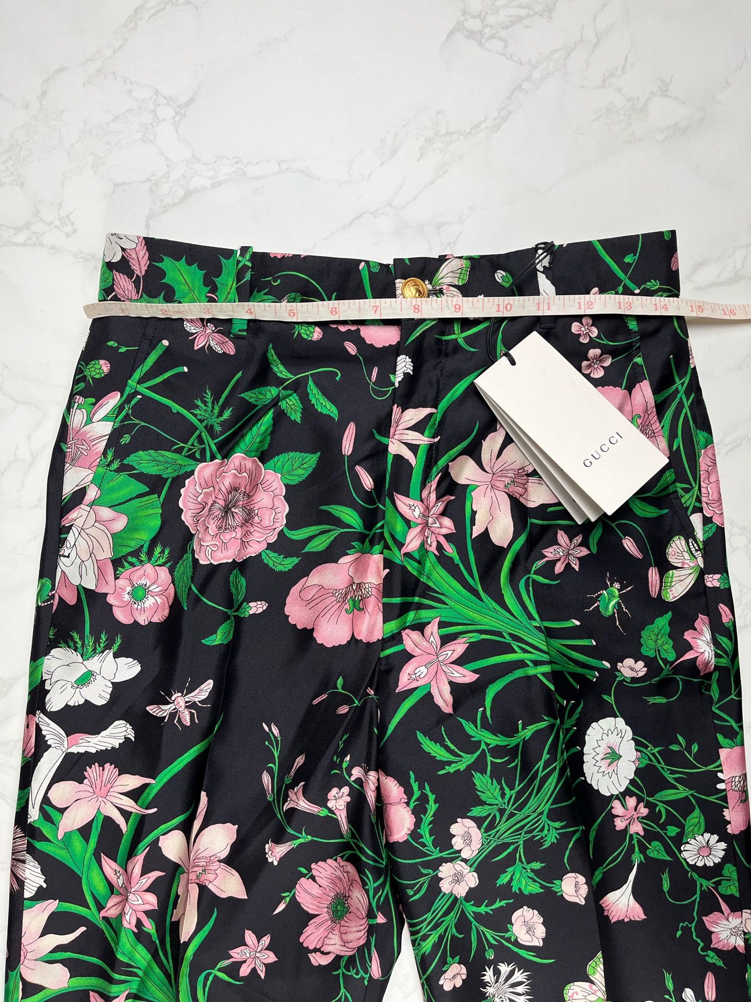 Gucci 🔥75% OFF🔥 [SALE] Gucci Floral Print Silk Palazzo Pants Size 28" / US 6 / IT 42 - 6 Thumbnail