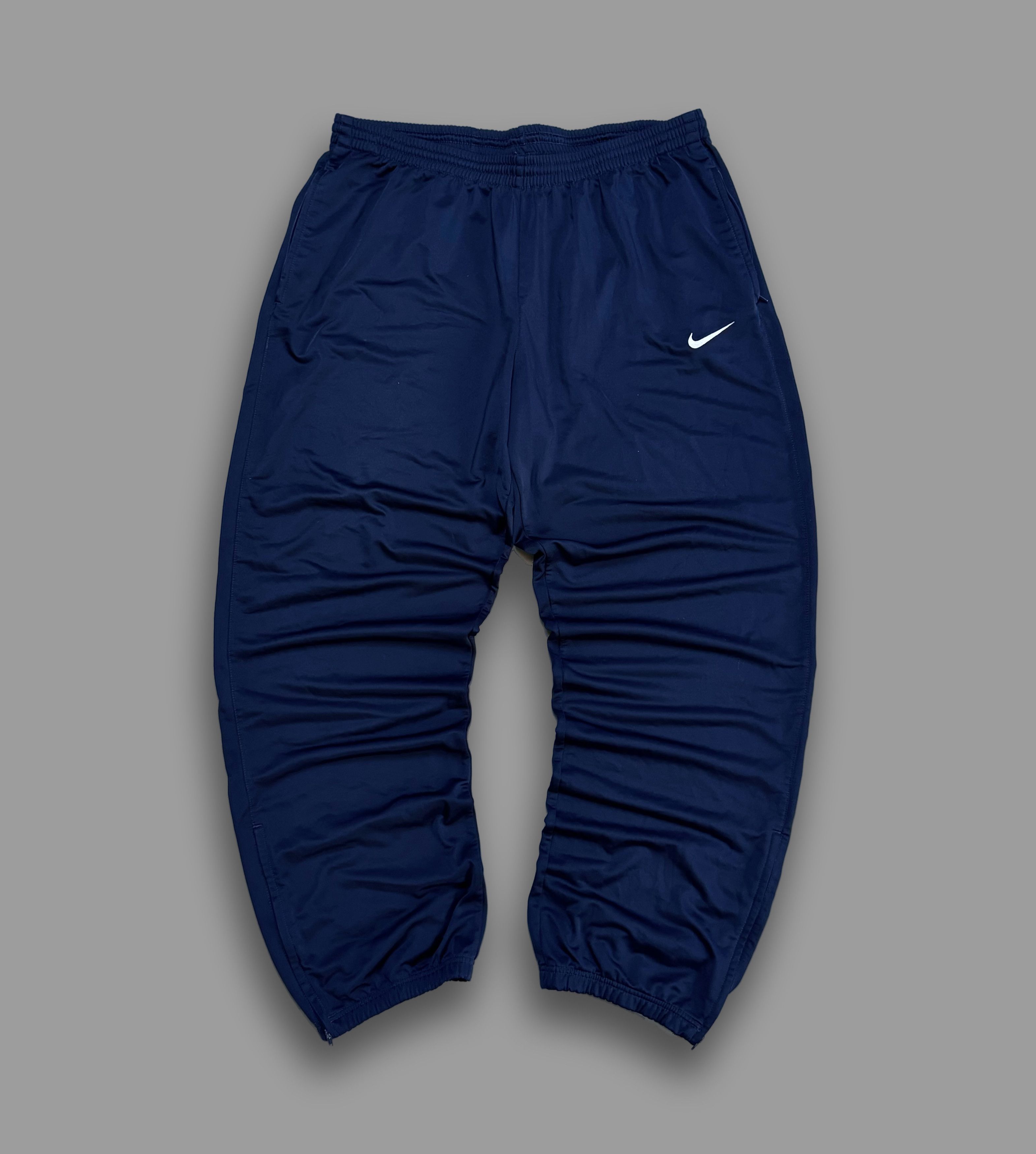 Nike × Vintage NIKE VINTAGE WHITE SWOOSH DRILL OVERSIZE PANTS Y2K Size US 36 / EU 52 - 1 Thumbnail