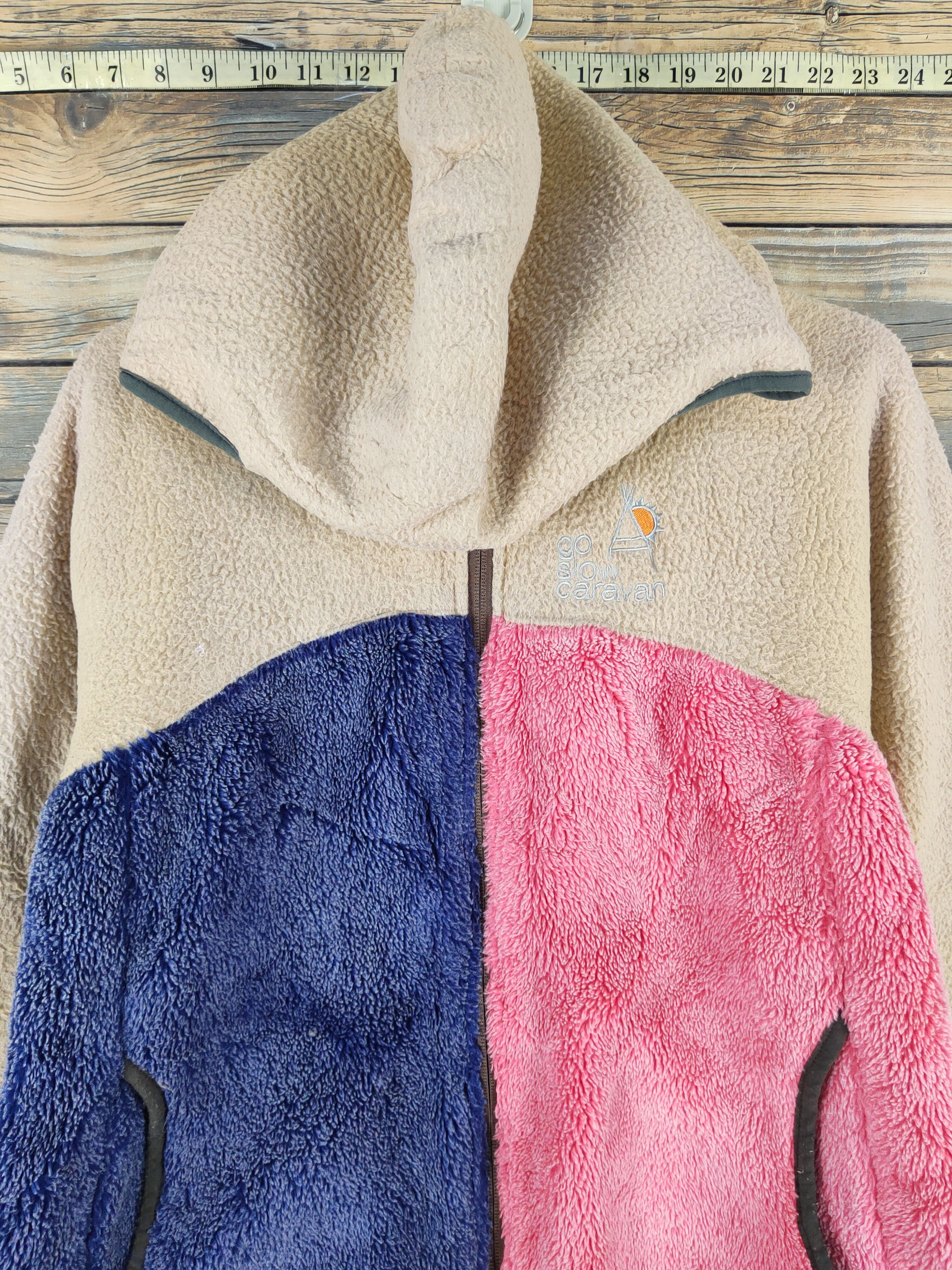 go slow caravan Go Slow Caravan Brown fleece Fur Faux Hoodie Sweaters #W2055 Size US S / EU 44-46 / 1 - 2 Thumbnail