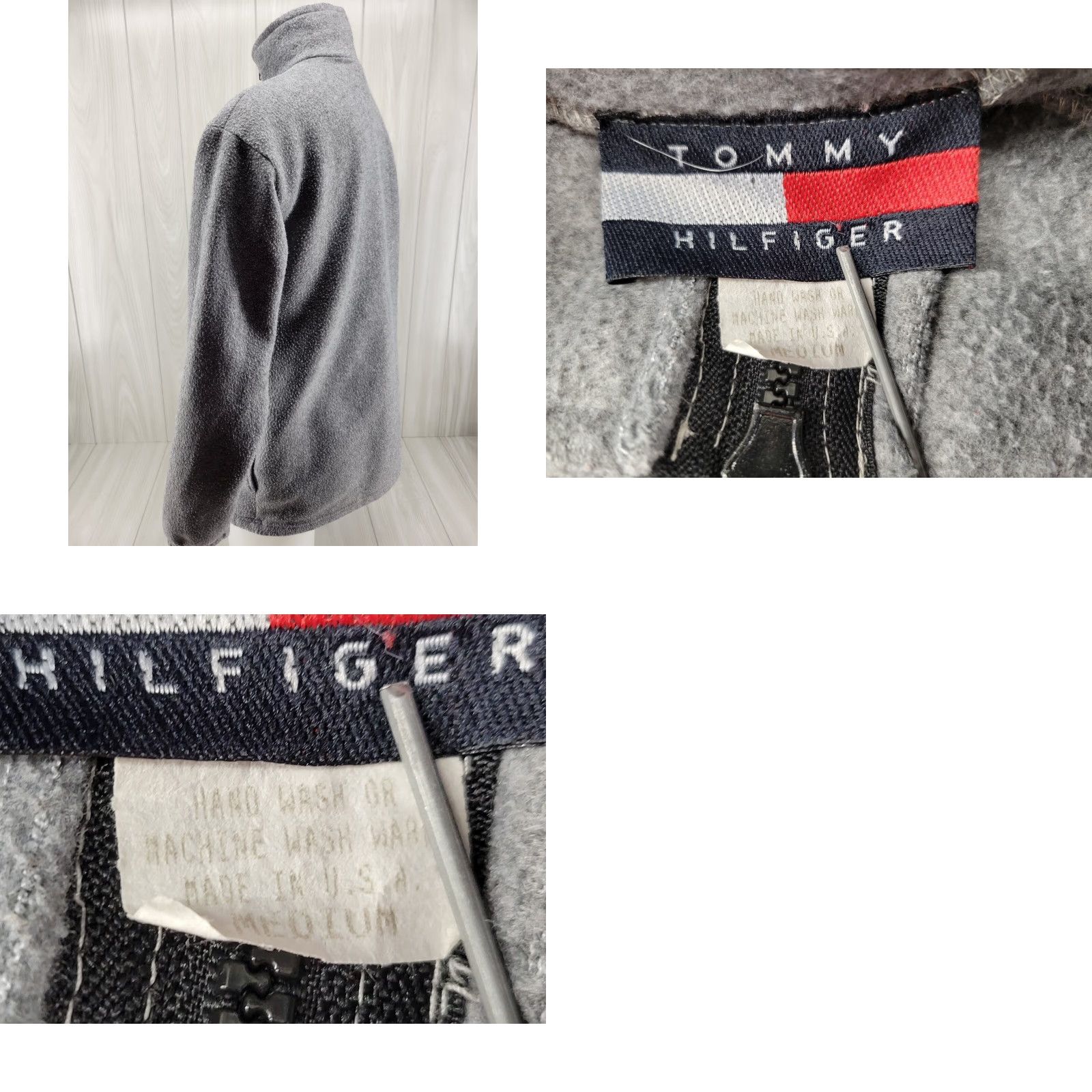 Tommy Hilfiger Vintage Tommy Hilfiger Fleece Sweatshirt Mens M Pullover 1/4 Zip Gray Size US M / EU 48-50 / 2 - 8 Thumbnail