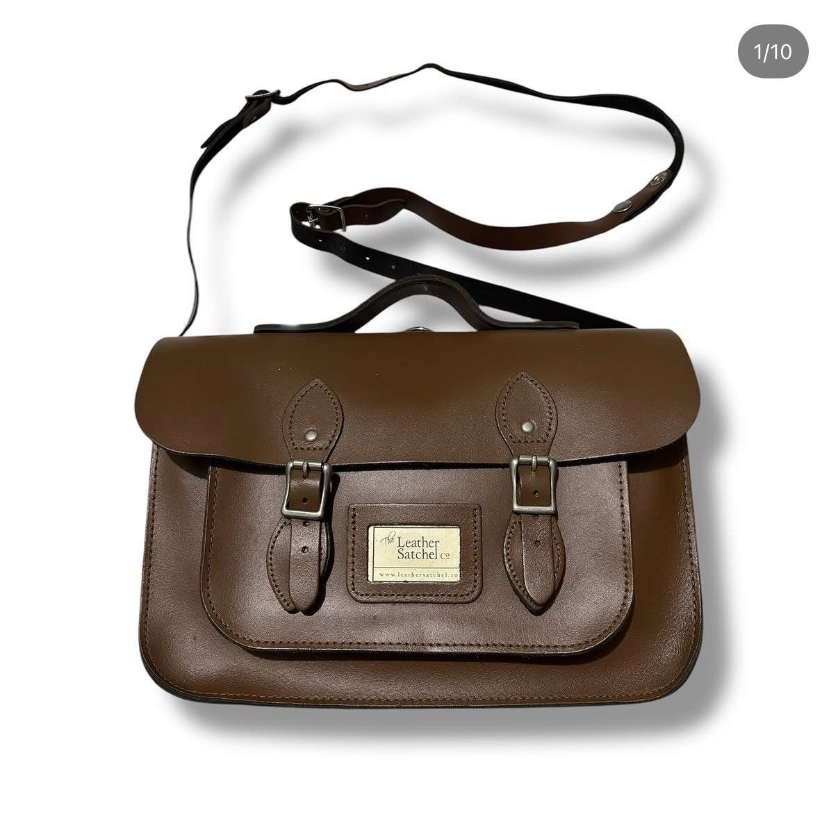 Genuine Leather Leather Satchel Briefcase Size ONE SIZE - 1 Thumbnail