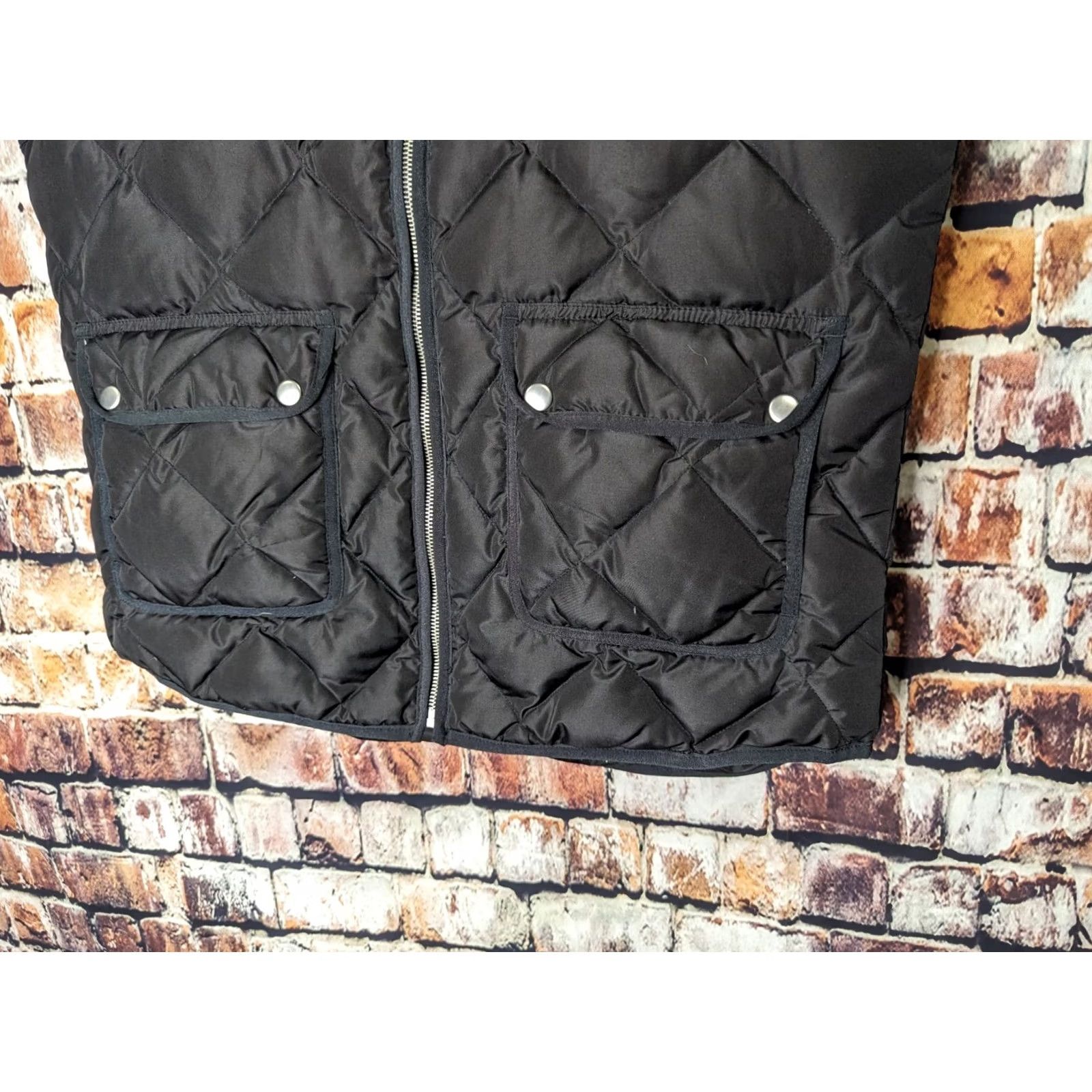 Vintage Woolrich Quilted Down Puffer Vest Womens Large Black Riding Equestrian Jacket Size L / US 10 / IT 46 - 4 Thumbnail