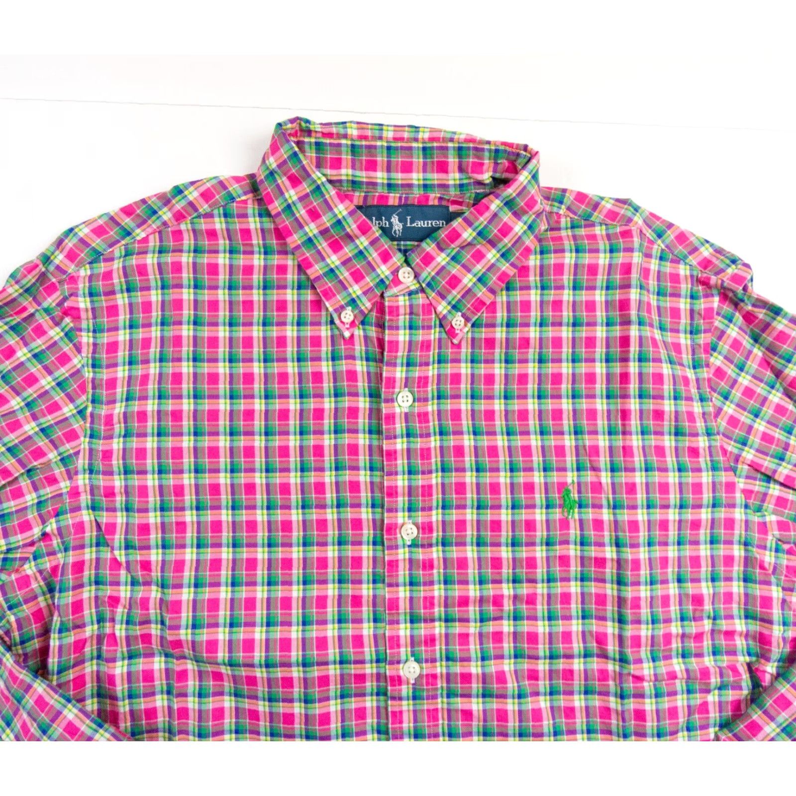 Ralph Lauren Ralph Lauren Shirt Mens Large Pink Plaid Button-Up Long Sleeve Preppy All Seasons Casual Dressy N/A Mens Size US L / EU 52-54 / 3 - 2 Thumbnail