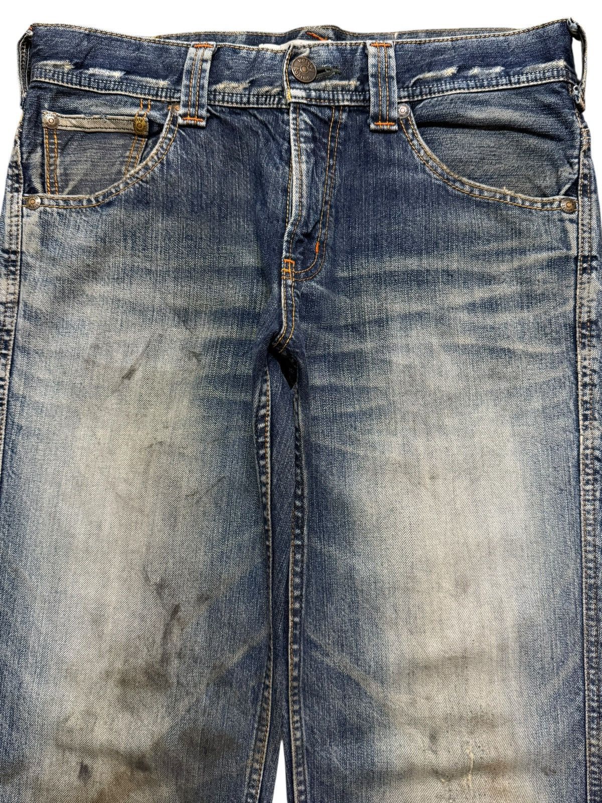 Hysteric Glamour Vintage 90s Japanese Brand Mud Dirty Wash Wide Leg Bootcut Size US 32 / EU 48 - 3 Thumbnail