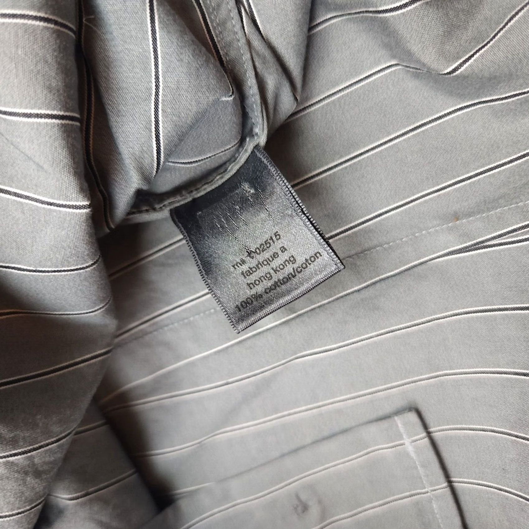 John Varvatos John Varvatos Shirt Mens Medium Gray Striped Long Sleeve Pocket Button Up Casual Size US M / EU 48-50 / 2 - 7 Thumbnail