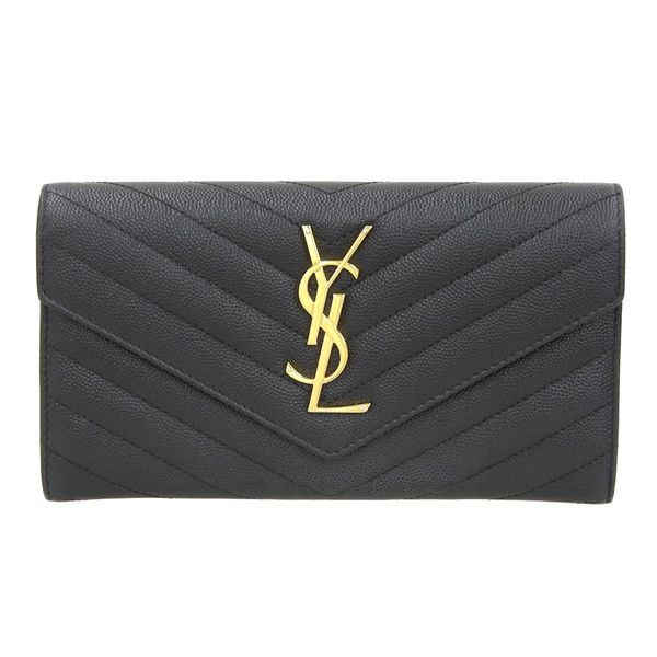 Christian Louboutin Yves Saint Laurent Leather V-stitch Bi-fold Long ...