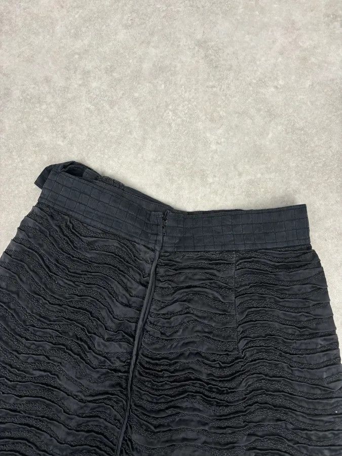 Prada Prada Black Silk Ruched Skirt Size 26" / US 2 / IT 38 - 8 Thumbnail