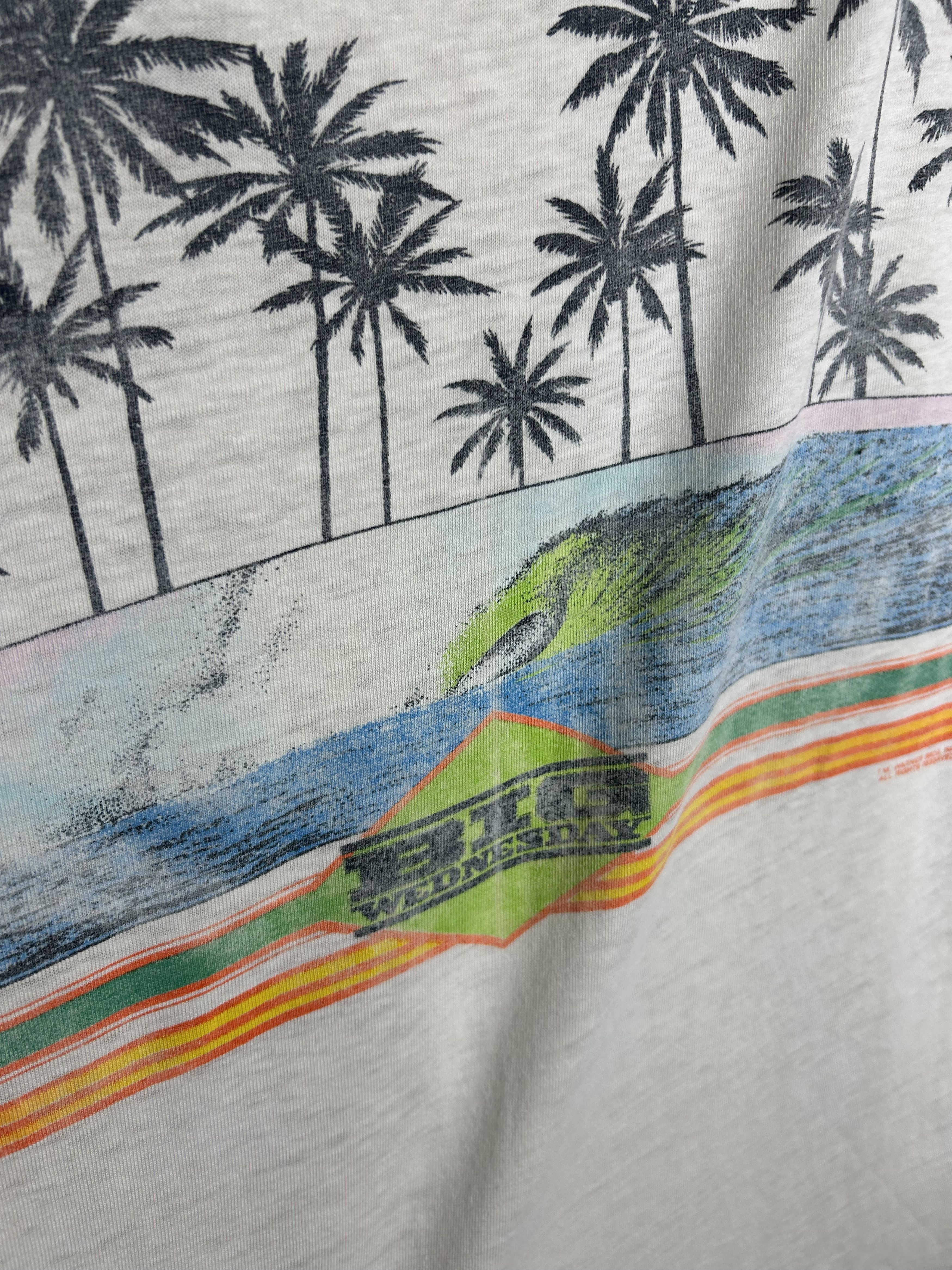 Vintage Vintage 80s Big Wednesday Warner Bros Movie T-shirt Size US XL / EU 56 / 4 - 7 Thumbnail