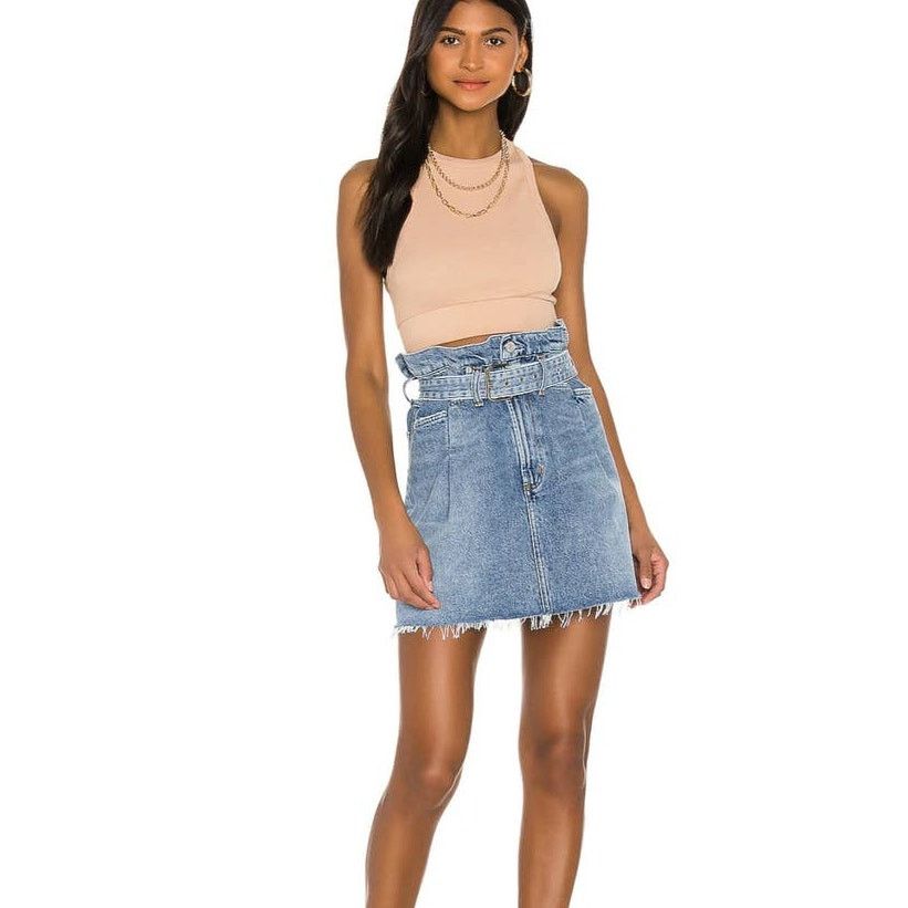 Anthropologie New Anthropologie AGOLDE '90s Slim Denim Mini Skirt $188 Size 25" / US 0 / IT 36 - 1 Thumbnail