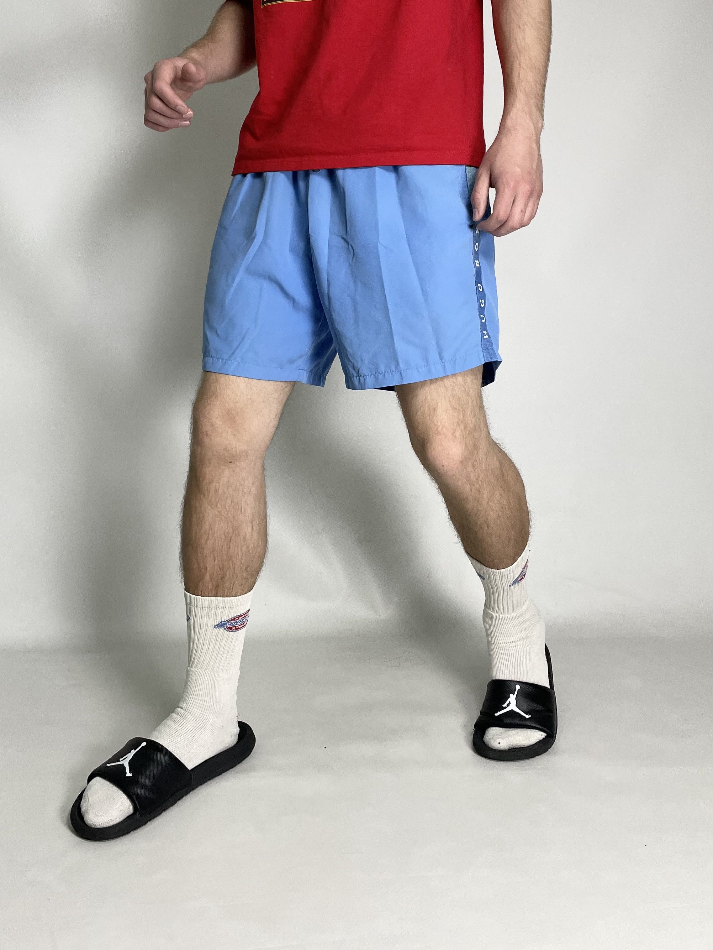 Hugo Boss Hugo Boss ( Size XL ) Light Blue Swimming Nylon Shorts Size US 36 / EU 52 - 2 Thumbnail