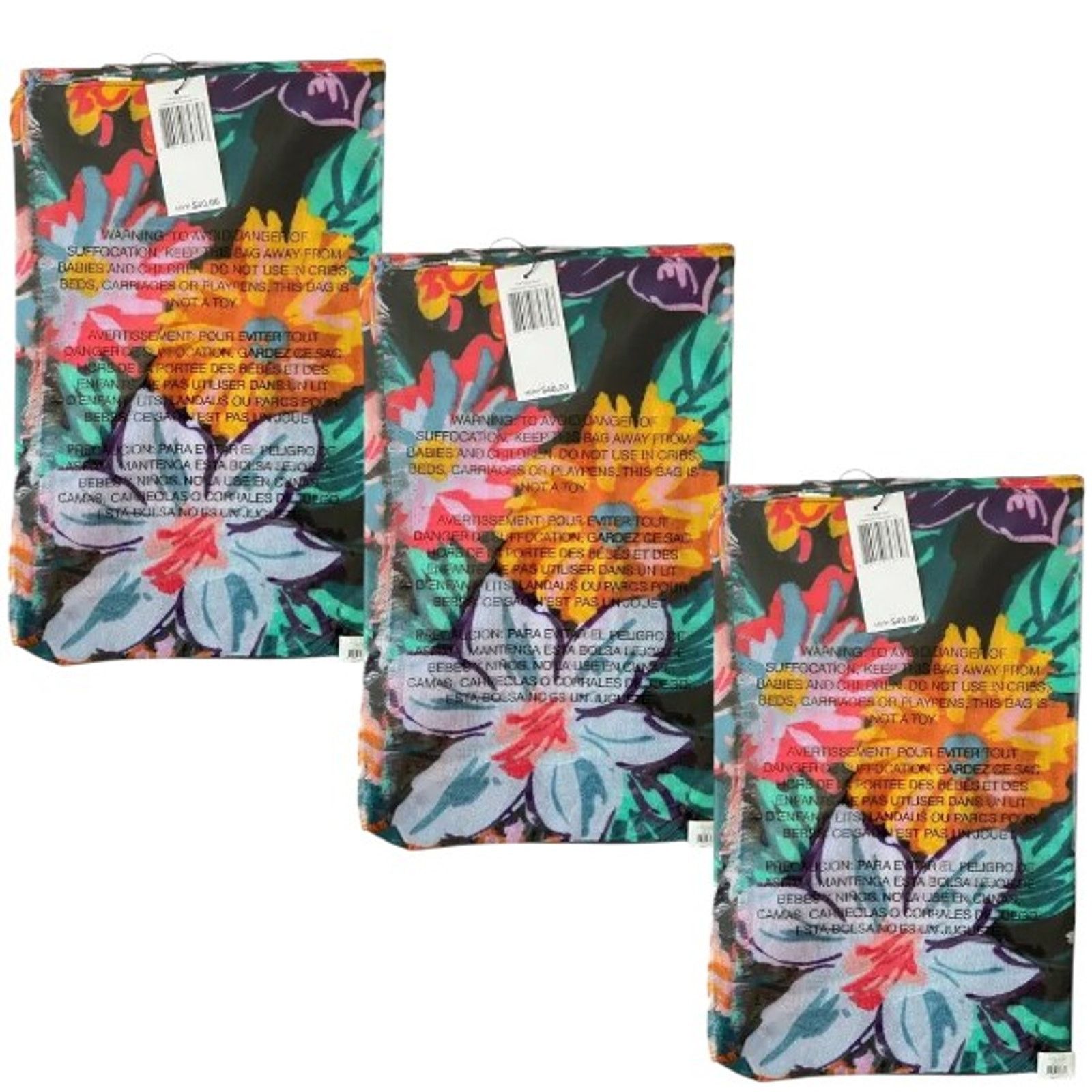 Vera Bradley Lot 3 Vera Bradley Floral Rayon Soft Fringe Scarf, 30"x 72" Size ONE SIZE - 10 Thumbnail