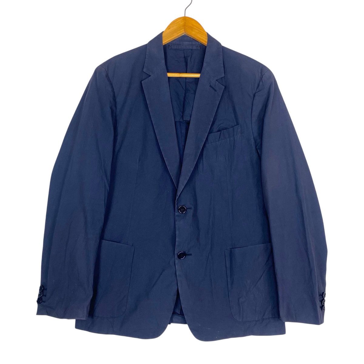 Prada 💥PRADA NAVY BLUE POPLIN COTTON JACKET Size US L / EU 52-54 / 3 - 1 Thumbnail