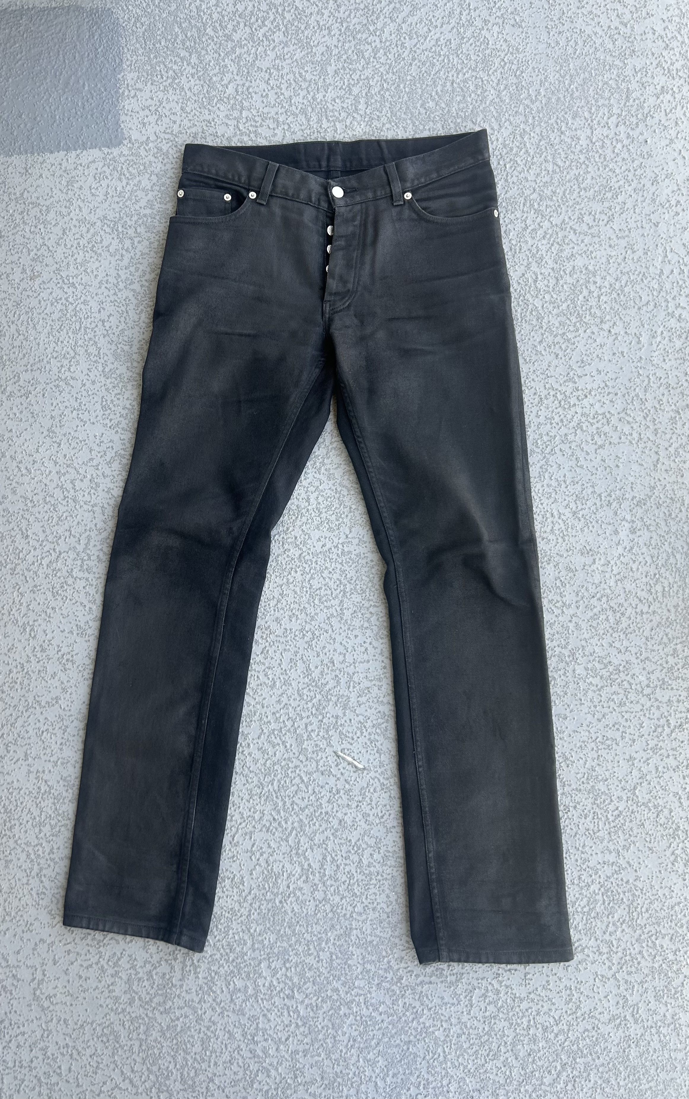 98 helmut lang coated denim black 30