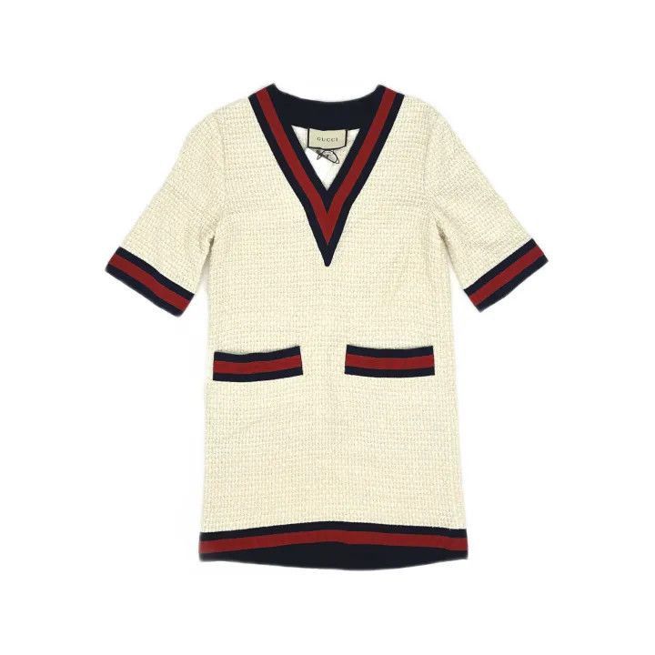 Gucci Gucci Striped V-Neck Short Sleeve Dress-2507 Size S / US 4 / IT 40 - 8 Thumbnail