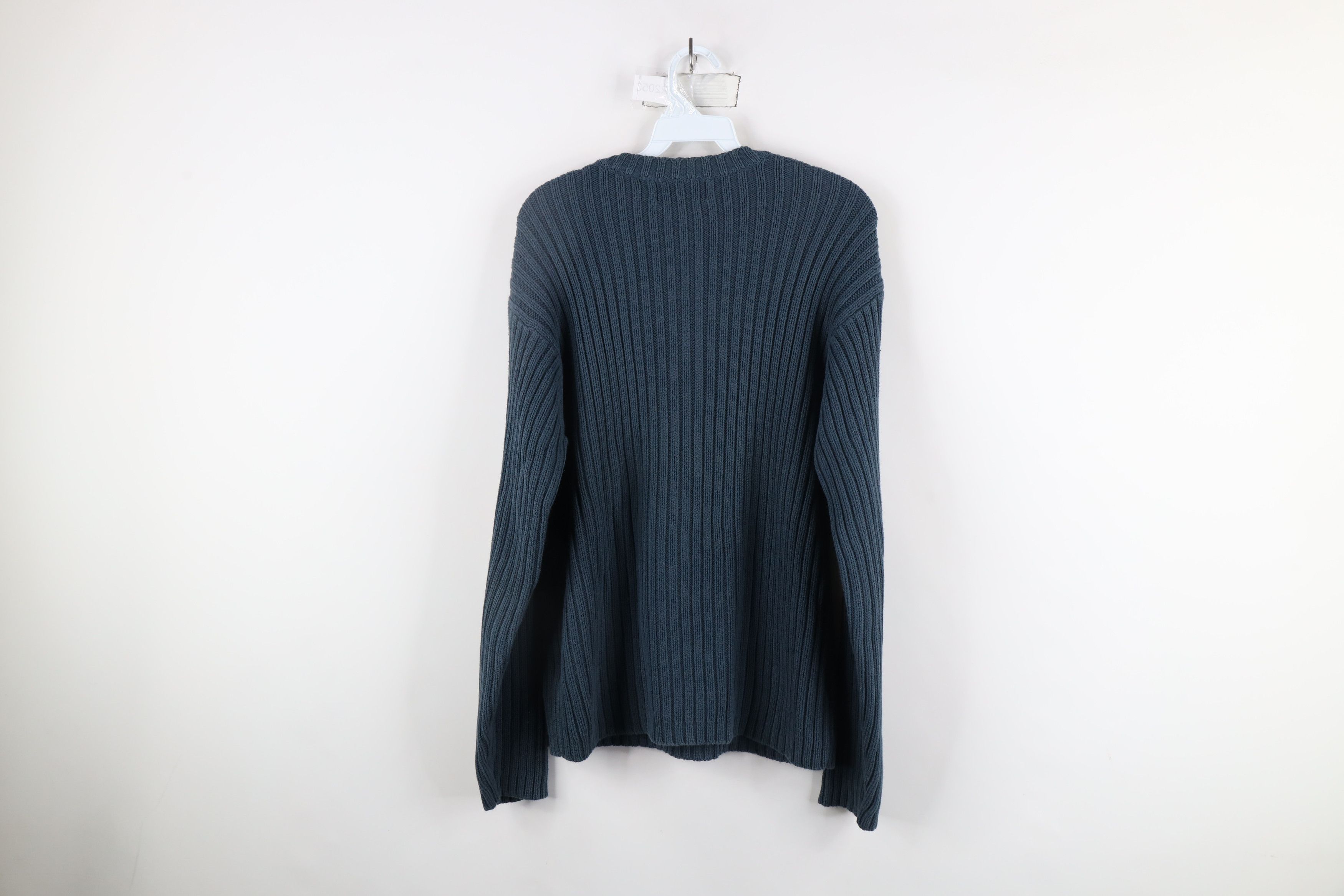 Eddie Bauer Vintage 90s Eddie Bauer Chunky Ribbed Knit Sweater Blue Size US M / EU 48-50 / 2 - 6 Thumbnail