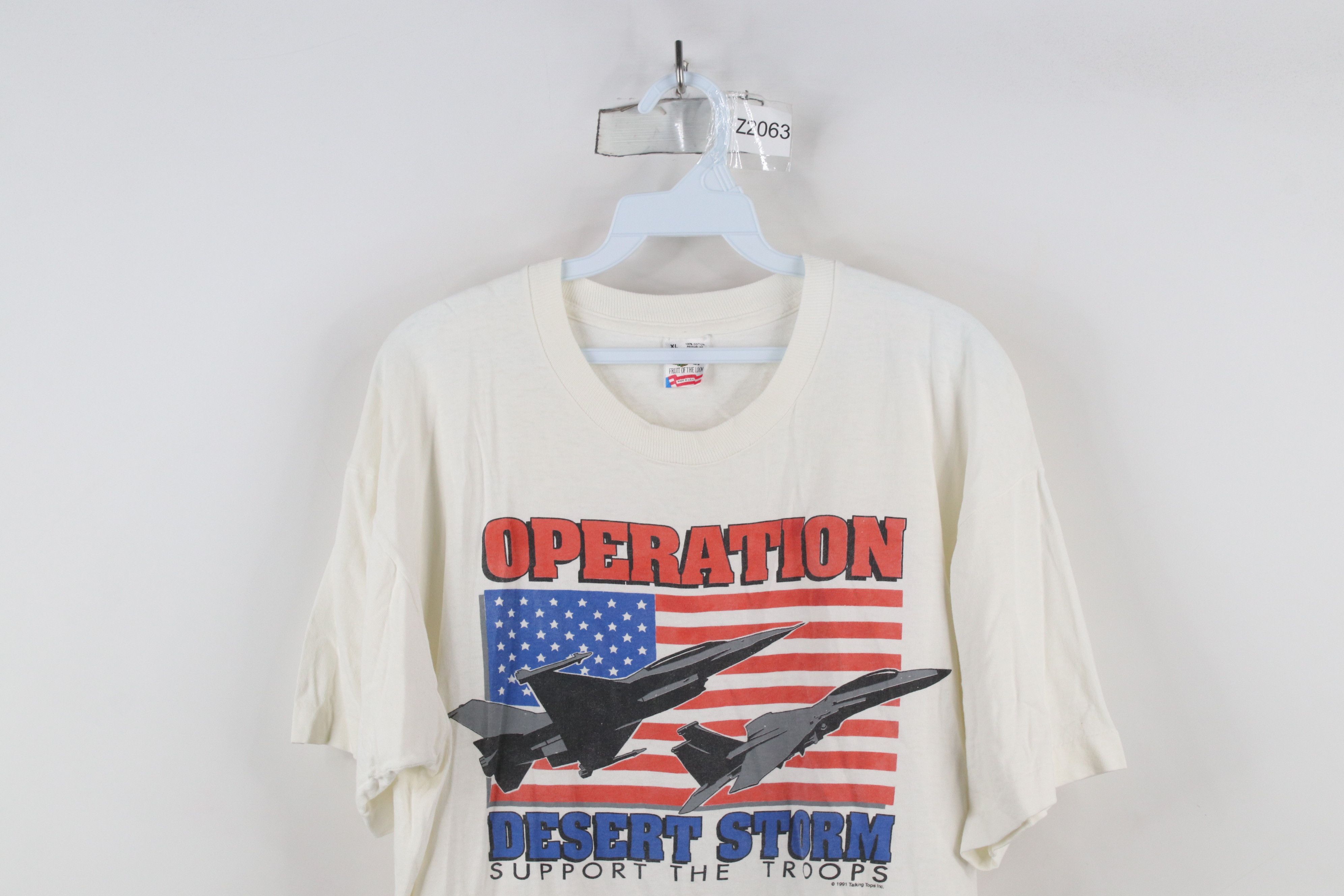 Vintage Vintage 90s Operation Desert Military T-Shirt White USA Size US XL / EU 56 / 4 - 2 Thumbnail