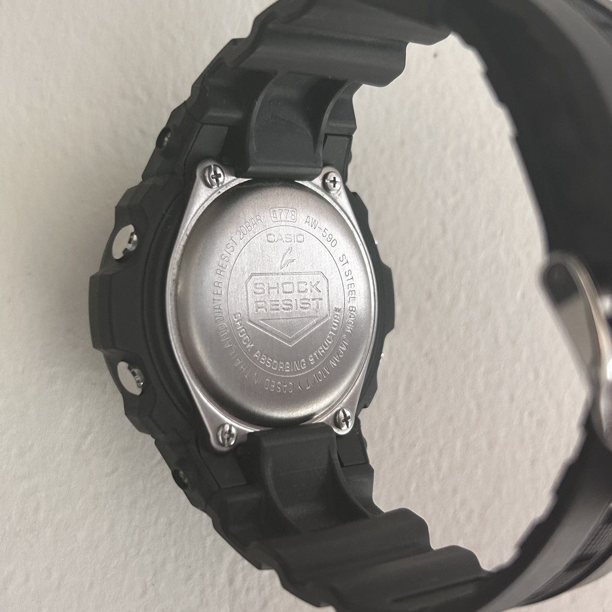 Casio × G Shock CASIO G-SHOCK AW-590-1AJF Black Analog Digital Men's Watch Size ONE SIZE - 3 Thumbnail