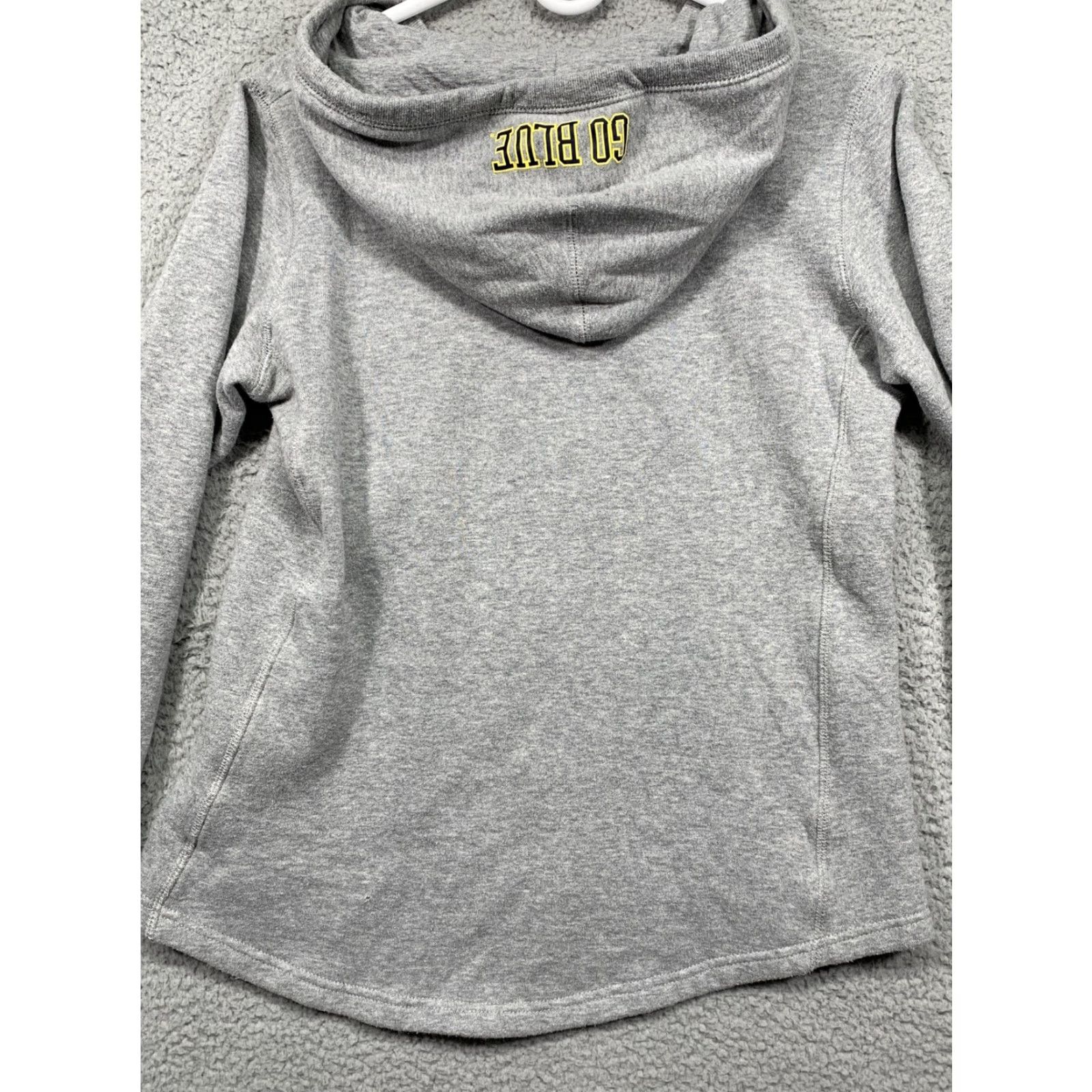 Vintage Stadium Athletics Michigan Go Blue Graphic Juniors Hooded Sweatshirt Medium Gray Size M / US 6-8 / IT 42-44 - 6 Thumbnail