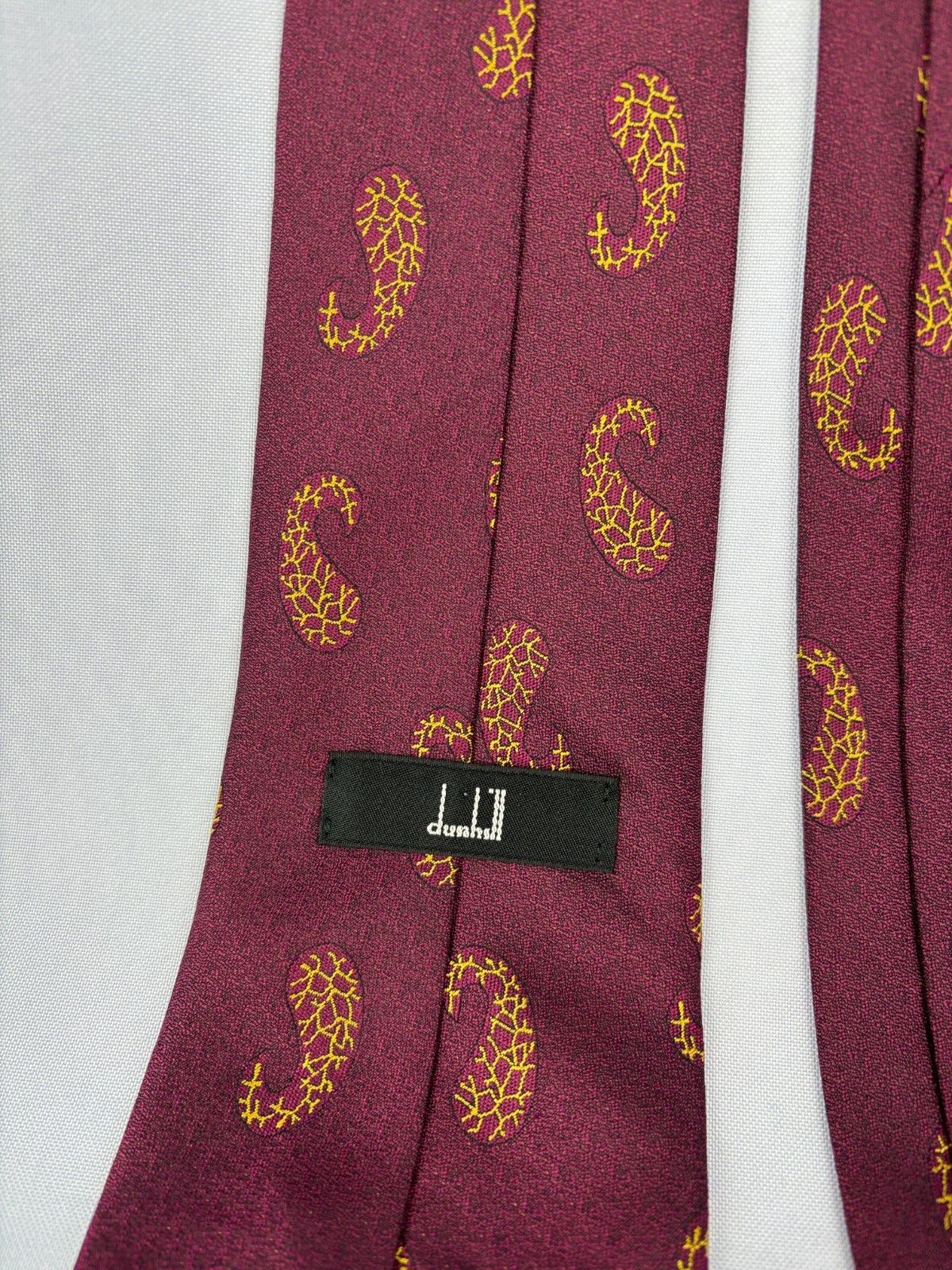 Alfred Dunhill Vintage Dunhill Paisley Silk Tie Made in UK Size ONE SIZE - 6 Thumbnail
