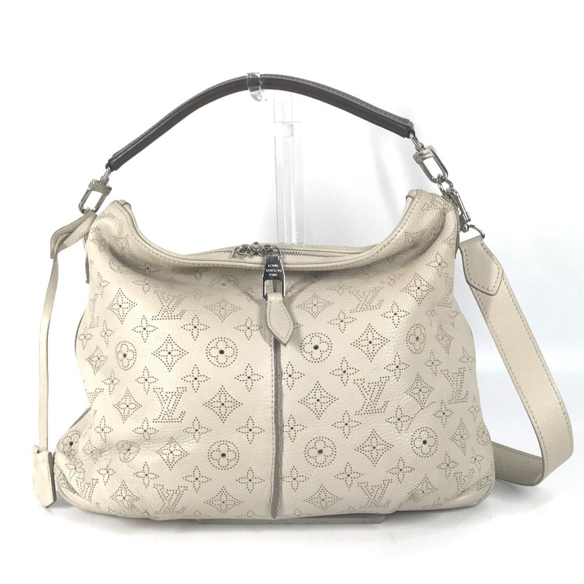 Louis Vuitton M94275 Monogram Mahina Selene Pm Bag, Crossbody, Handbag, 2Way Tote Shoulder Leather, Women's, Beige