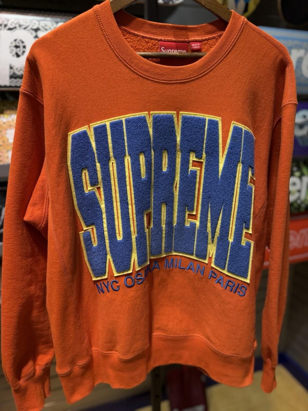 Supreme Supreme Crew Neck Sweatshirt Orange Knicks NYC Medium Size US M / EU 48-50 / 2 - 7 Thumbnail