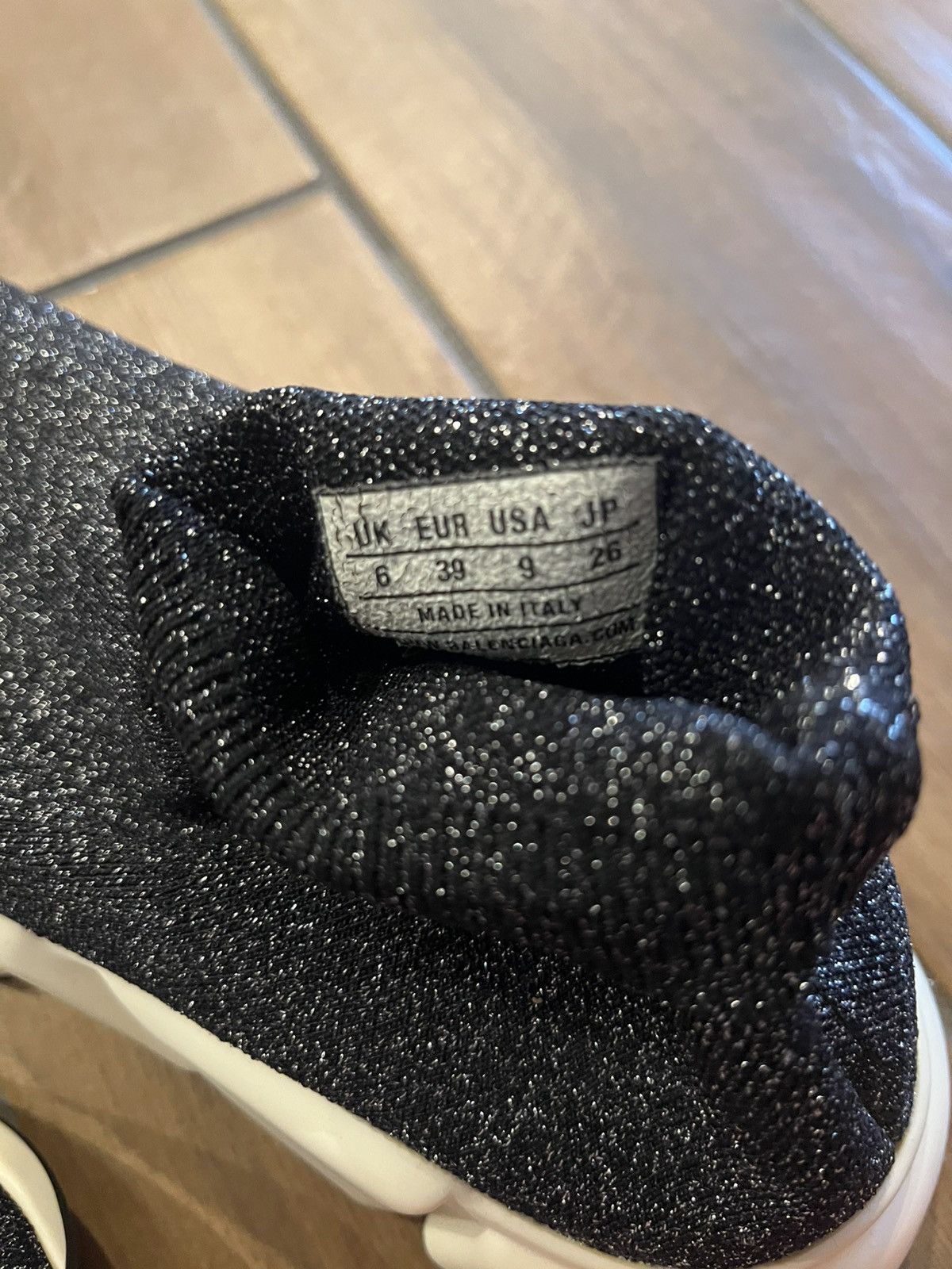 Balenciaga Black Glitter Balenciaga Sock Shoes Size US 9 / IT 39 - 4 Thumbnail