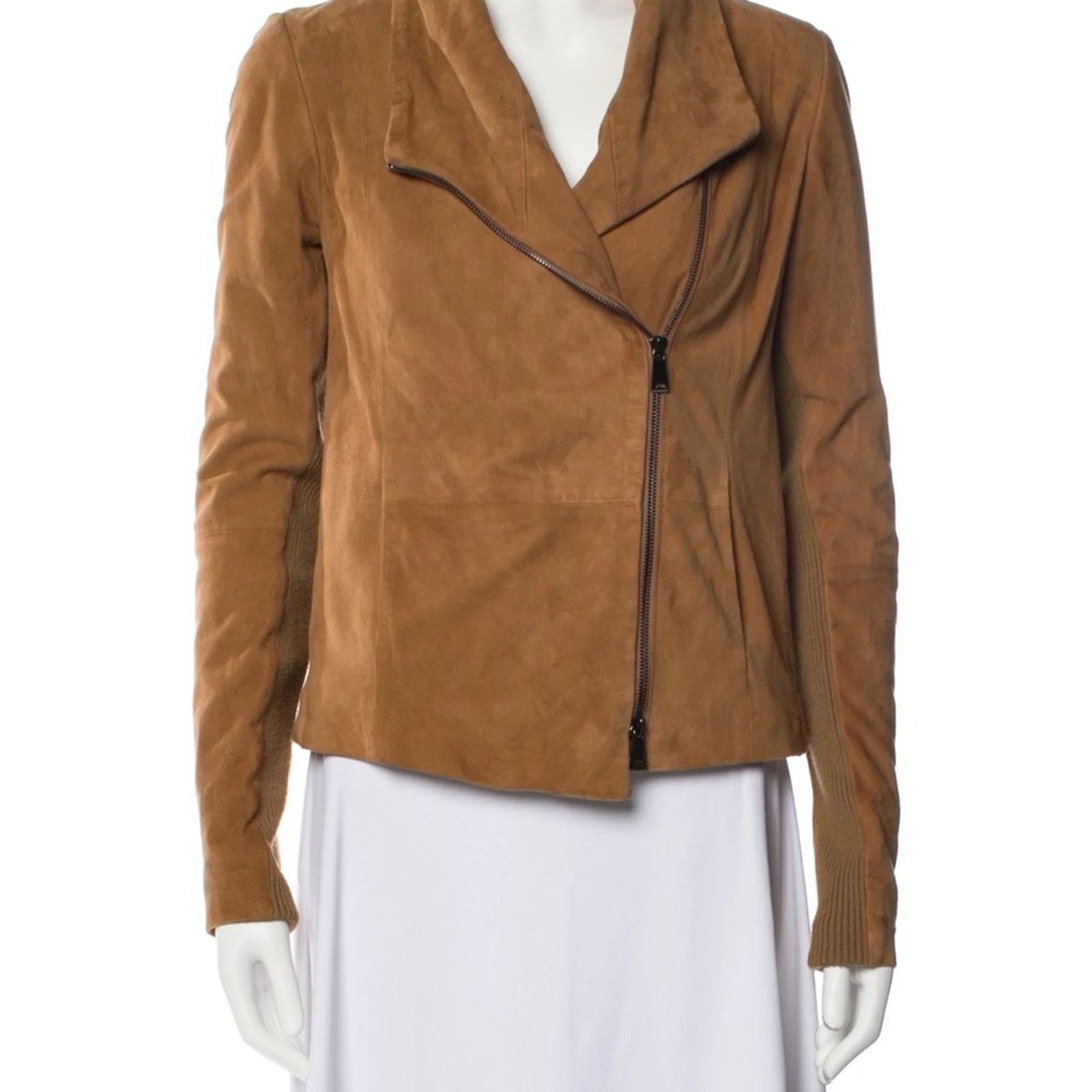 Vince Vince Goat Leather Zip Up Suede Jacket Motorcycle Biker L Size L / US 10 / IT 46 - 5 Thumbnail