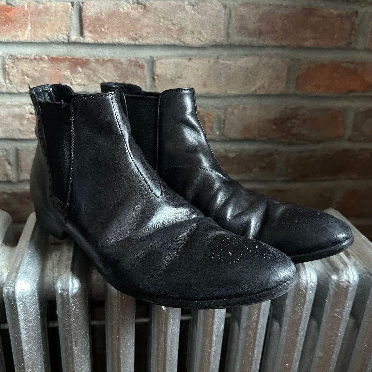 Prada SS18 Brogue Chelsea Boots Size US 8.5 / EU 41-42 - 1 Thumbnail