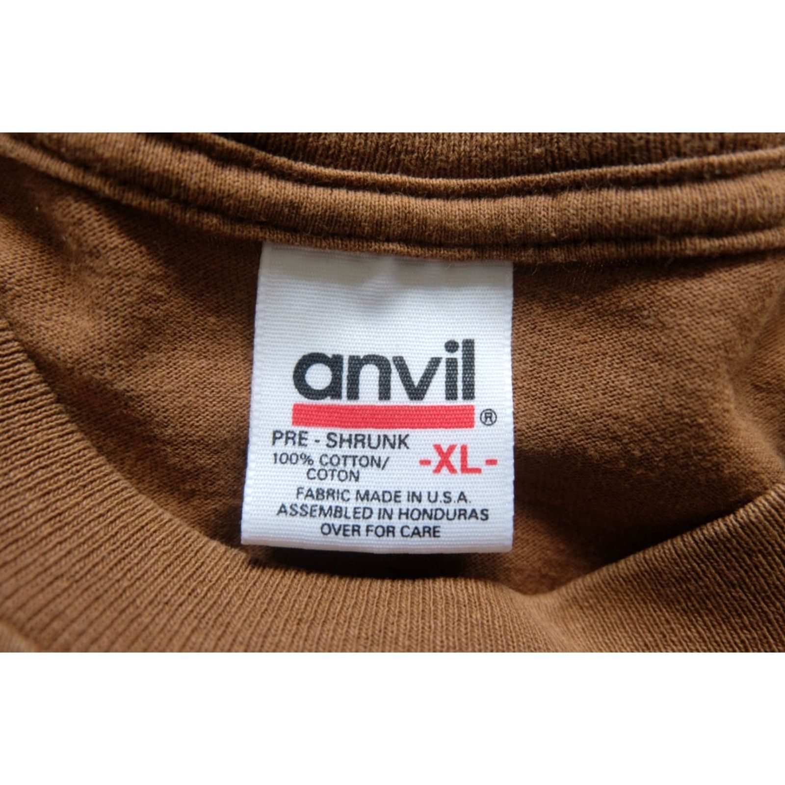 Anvil VINTAGE 90s RASTAFARIAN EMPEROR HAILE SELASSIE ANVIL 100% COTTON BROWN T-SHIRT XL Mens Size US XL / EU 56 / 4 - 6 Thumbnail