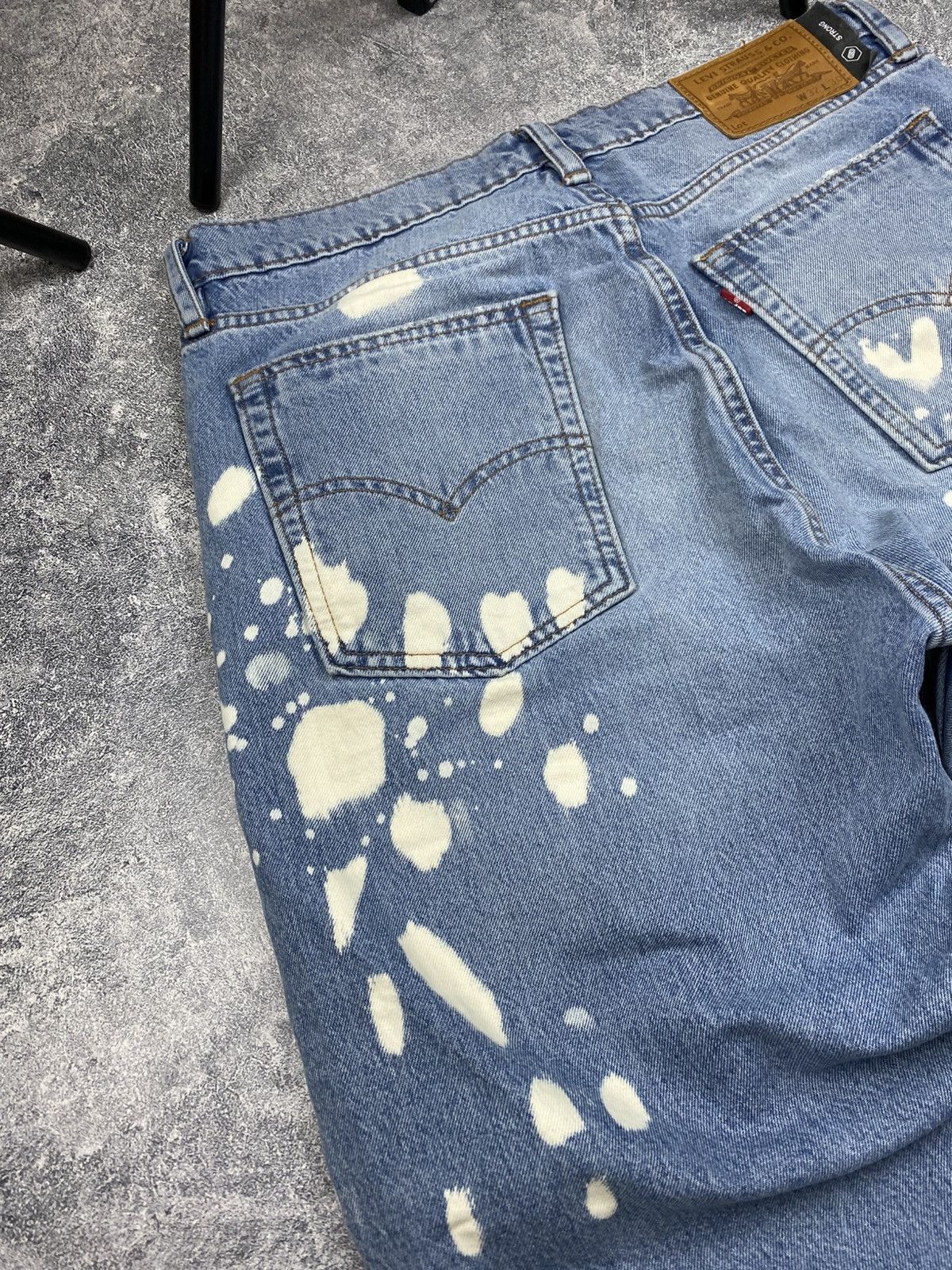 Levi's Levis Custom Faded Distressed Crazy Jeans Size US 32 / EU 48 - 4 Thumbnail