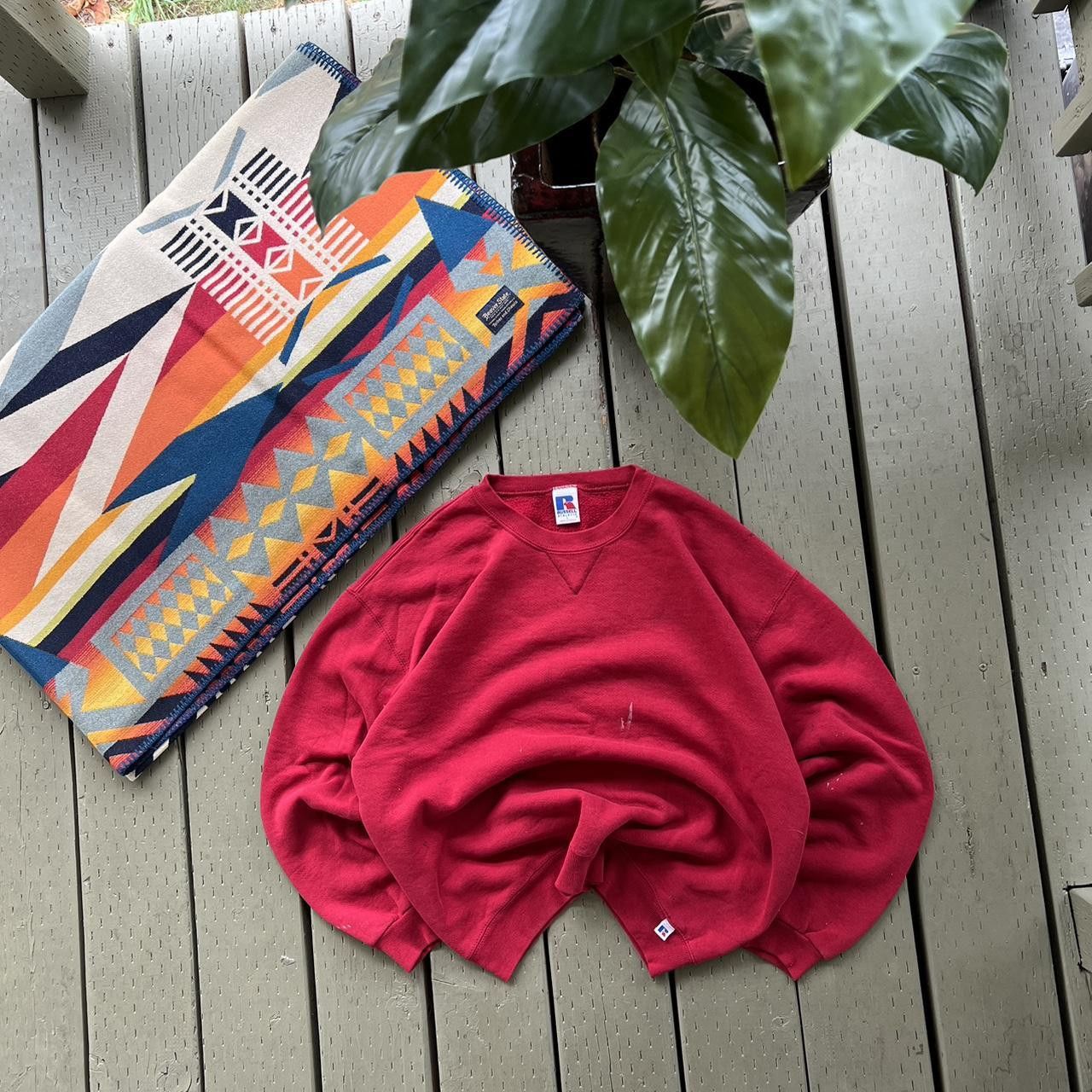 Russell Athletic Vintage 90s Russell Athletic Crewneck Sweatshirt Boxy Red Size US L / EU 52-54 / 3 - 3 Thumbnail