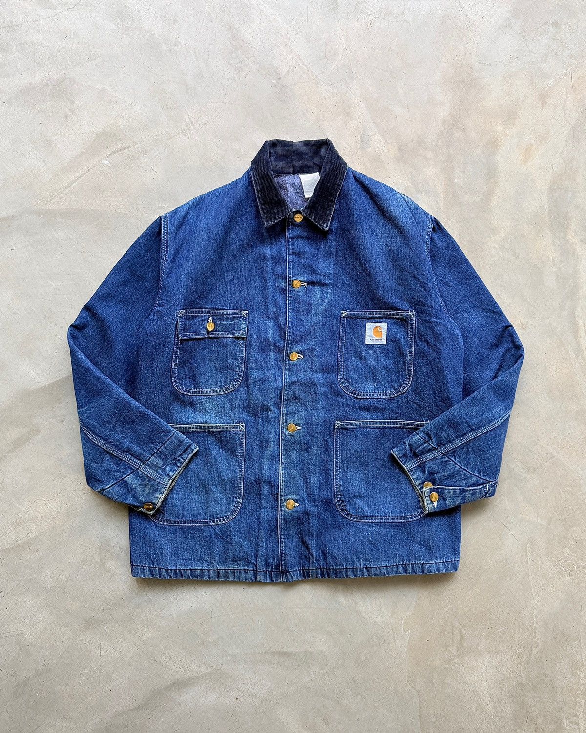 Carhartt Rare 80s Vintage Carhartt Michigan Denim Chore coat Size US L / EU 52-54 / 3 - 1 Thumbnail