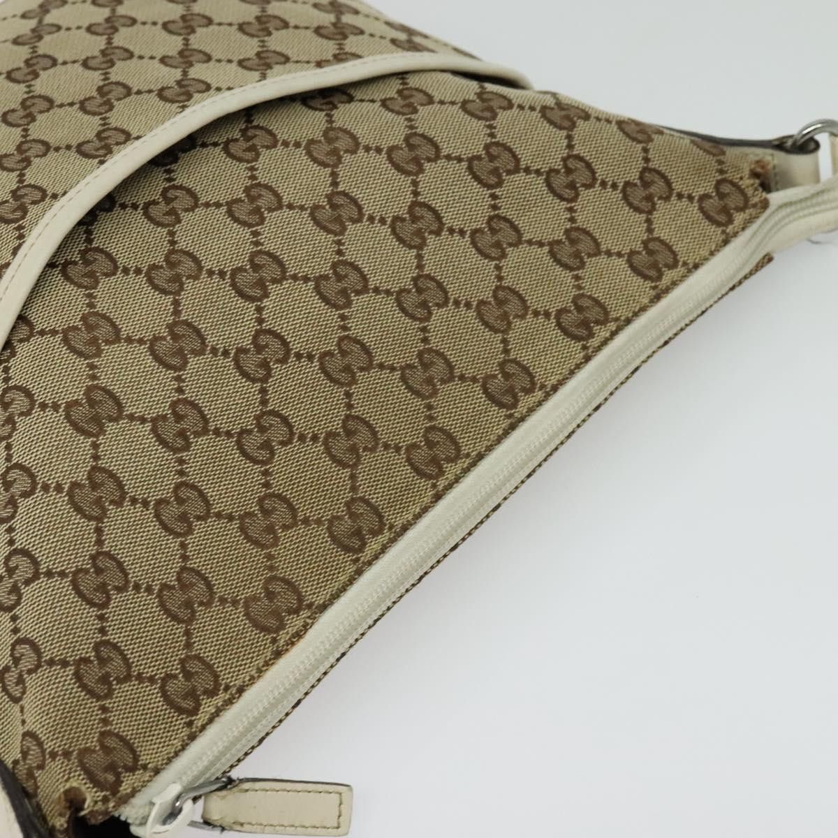 Gucci GUCCI GG Canvas Shoulder Bag Beige Silver Size ONE SIZE - 6 Thumbnail