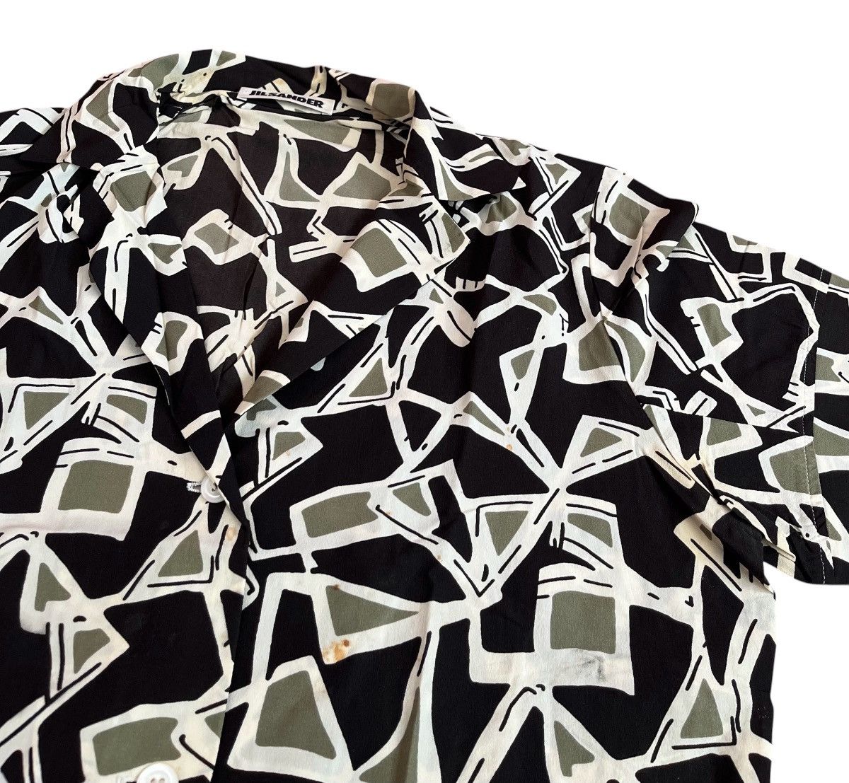 Jil Sander Vintage jil sander abstract flowy silk open collar shirt Size US S / EU 44-46 / 1 - 6 Thumbnail
