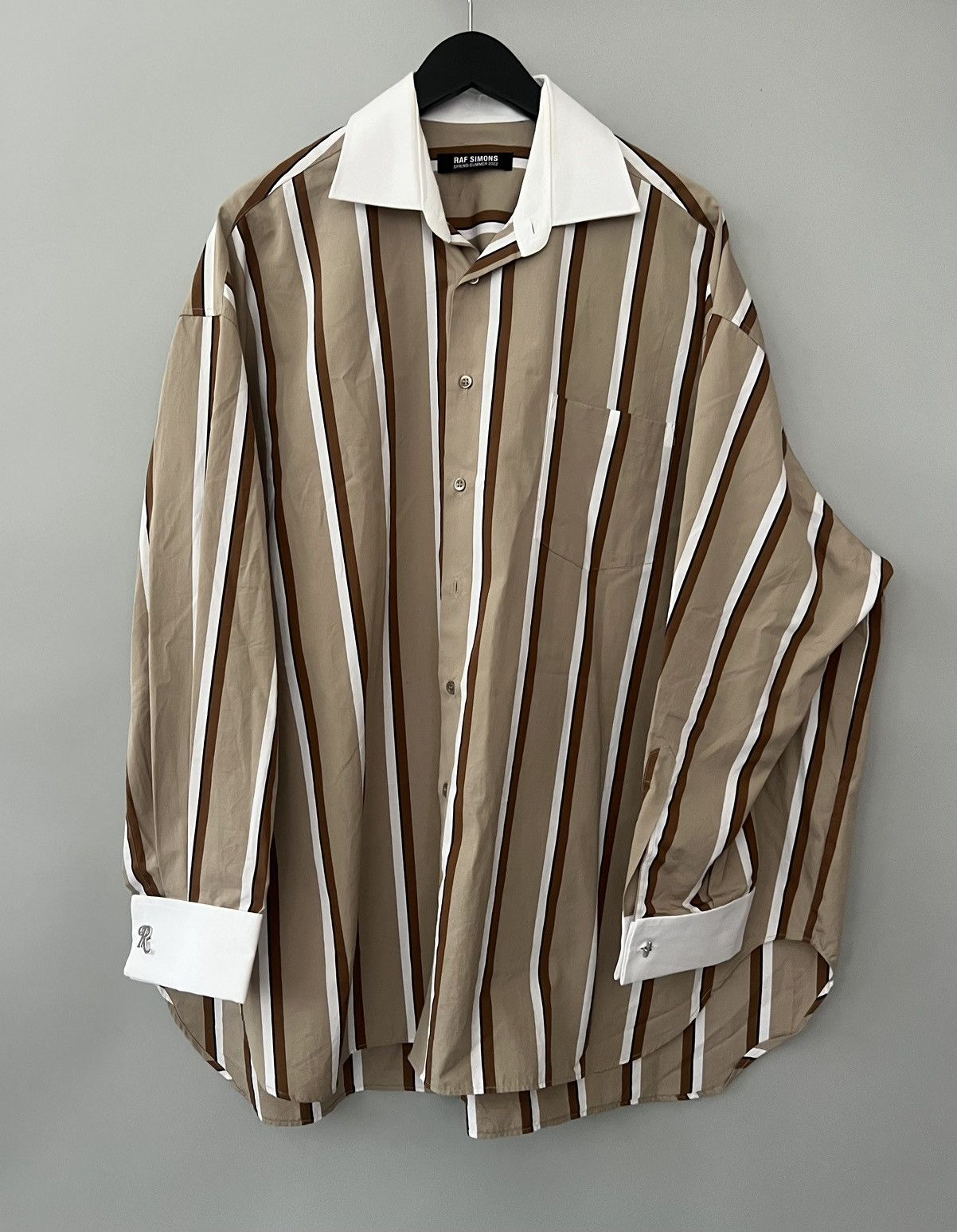 Raf Simons Raf Simons Beige Cotton Shirt Size US L / EU 52-54 / 3 - 4 Thumbnail