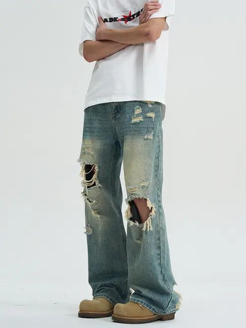 VIBE Blue Distressed Denim Jeans Size US 30 / EU 46 - 3 Thumbnail