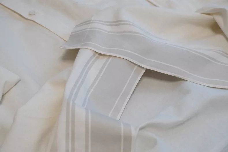 Yohji Yamamoto Yohji Yamamoto 2002 SS Striped Cream Shirt 2505-Nextarrow Size US XL / EU 56 / 4 - 7 Thumbnail