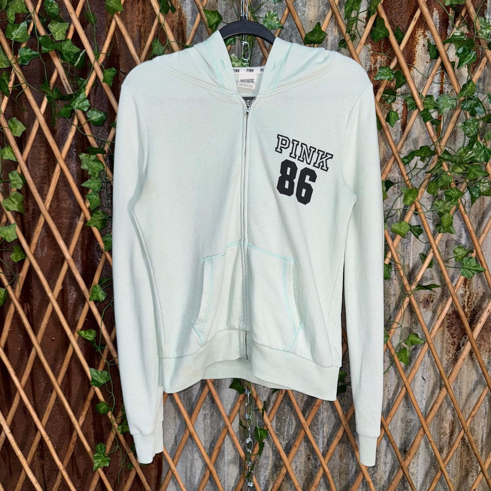 Pink Vintage Y2K pink women/femme Victoria’s Secret zip up hoodie Size S / US 4 / IT 40 - 1 Thumbnail
