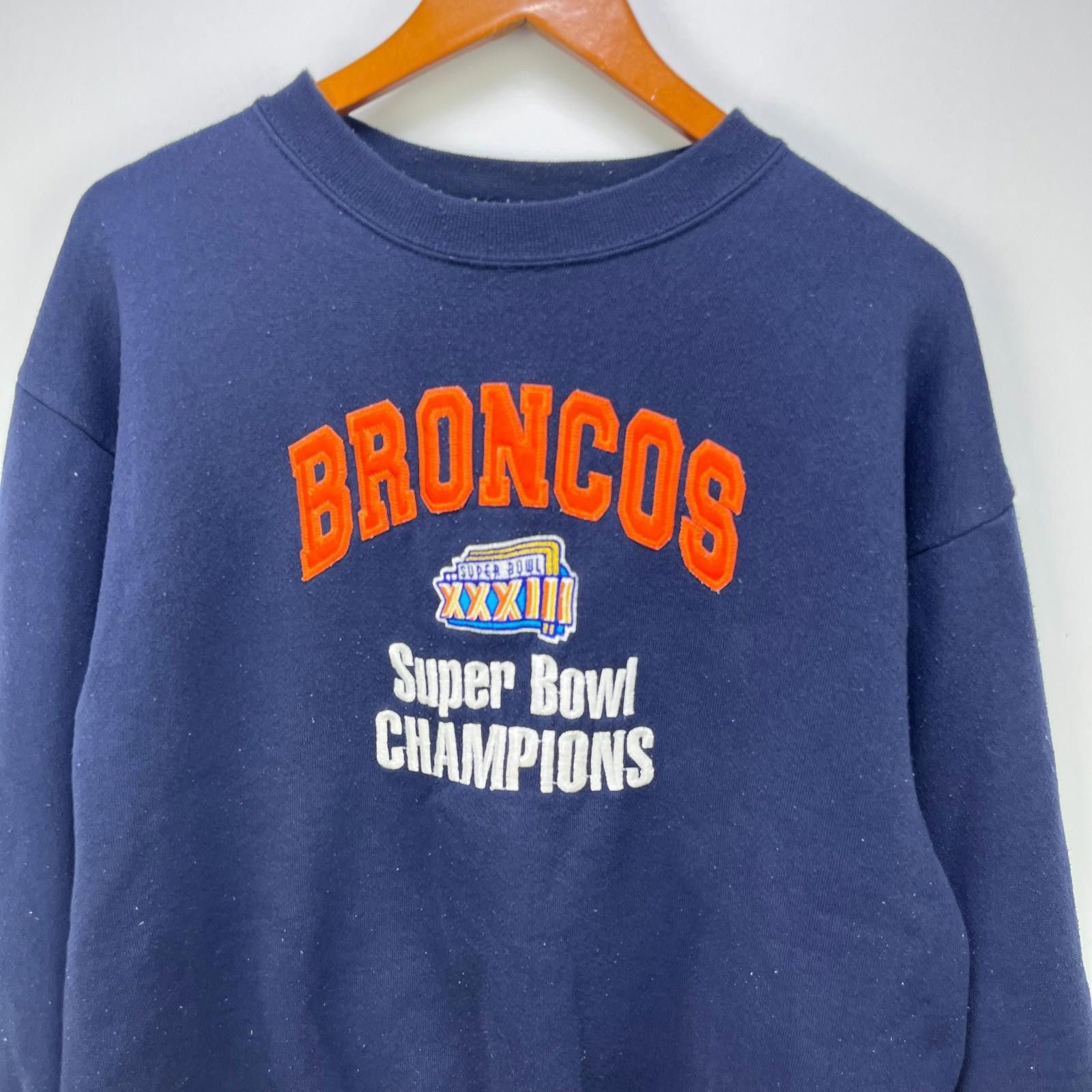 Logo 7 Vintage 90s Denver Broncos NFL Super Bowl Sweatshirt Large Size ONE SIZE - 2 Thumbnail