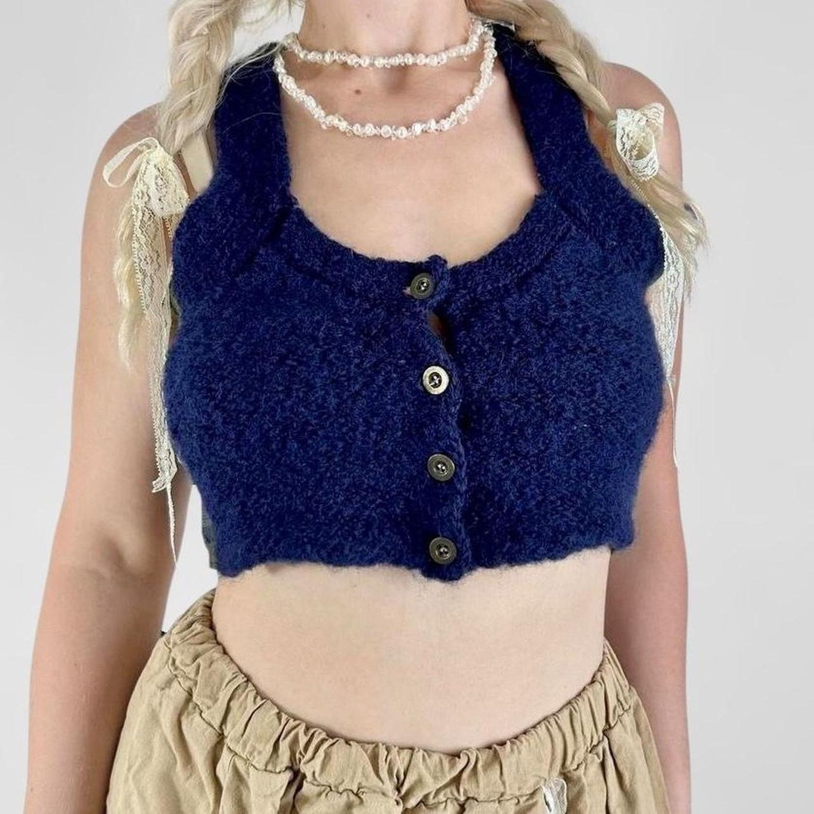 Free People free people patchwork knit festival vest Size M / US 6-8 / IT 42-44 - 4 Thumbnail