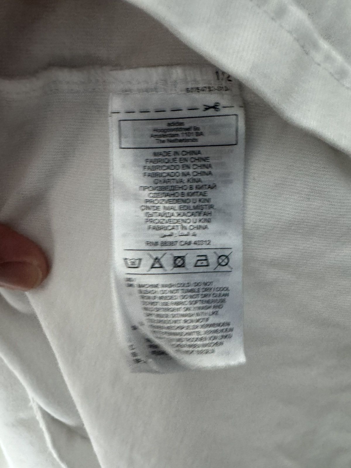 Adidas Adidas T-Shirt L Iridescent Trefoil Logo White Cotton Size US L / EU 52-54 / 3 - 7 Thumbnail