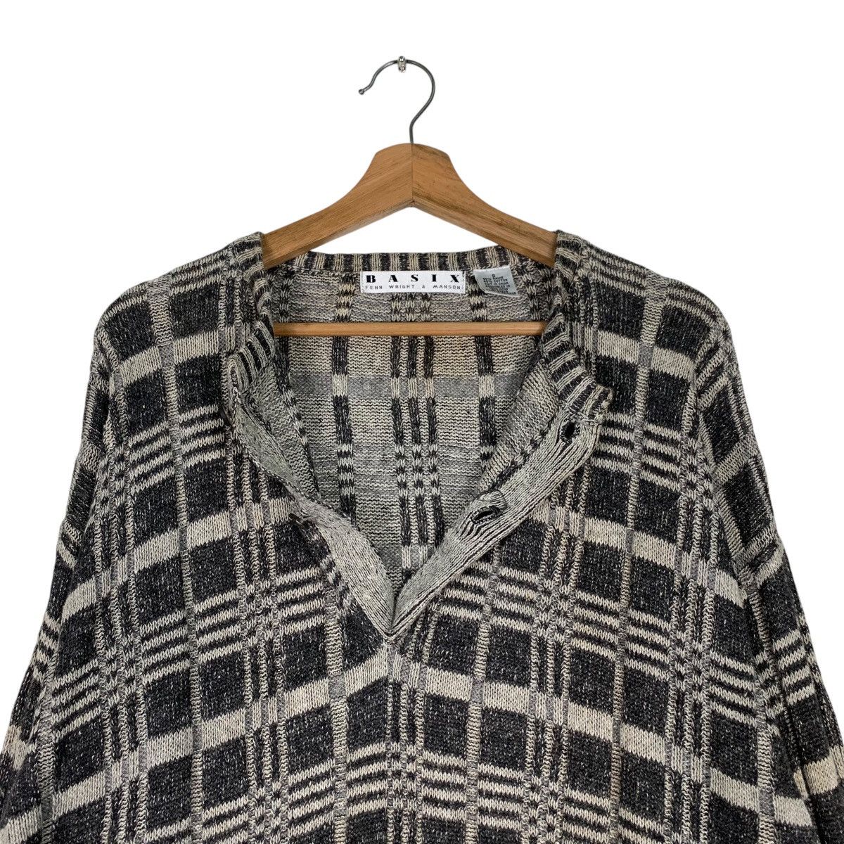 Vintage BASIX Fenn Wright & Manson Half Button Knit Sweater 1195-C54 Size US S / EU 44-46 / 1 - 10 Thumbnail