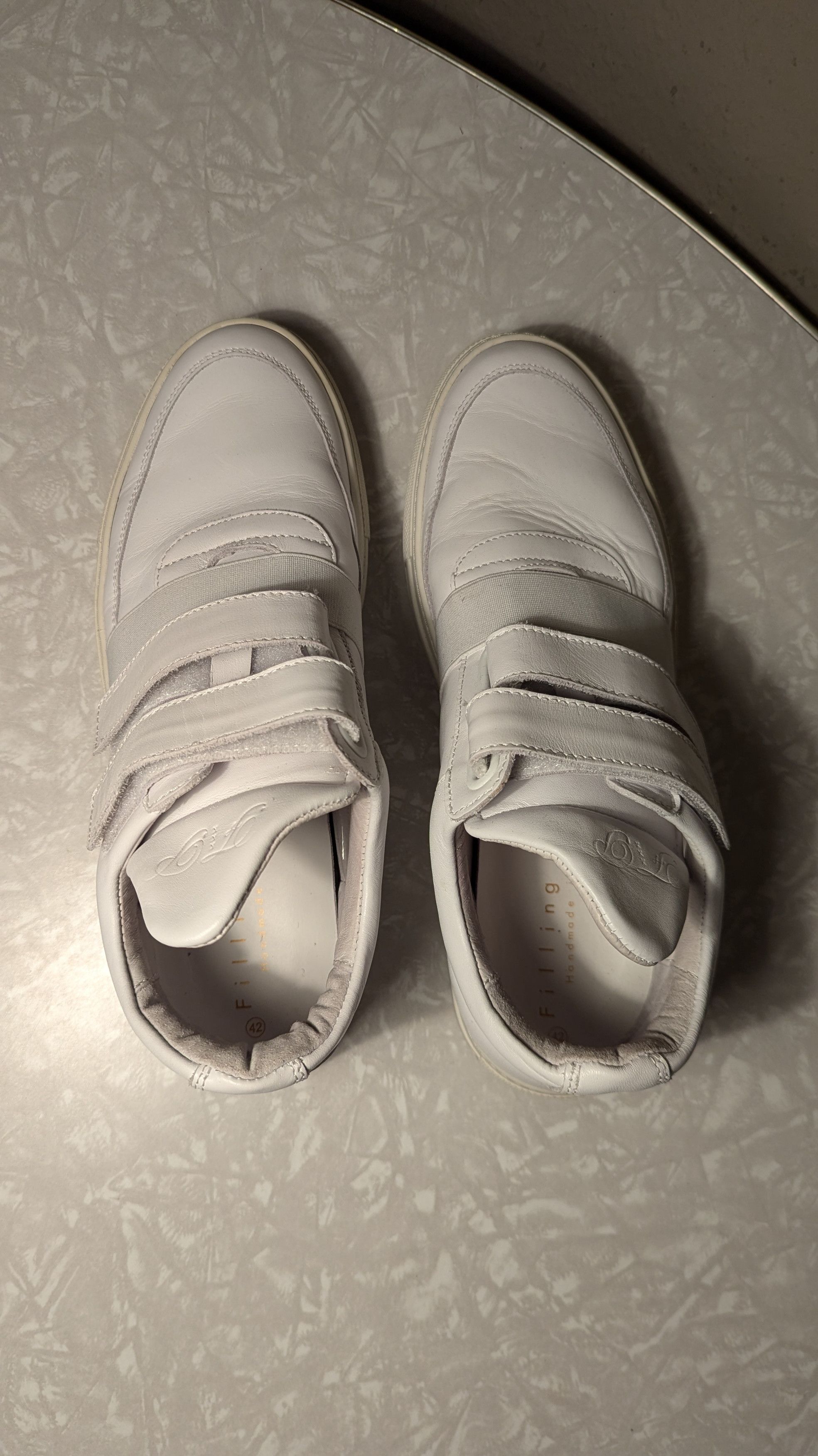 Filling Pieces White Low Top Sneaker - with velcro straps Size US 10 / EU 43 - 7 Thumbnail